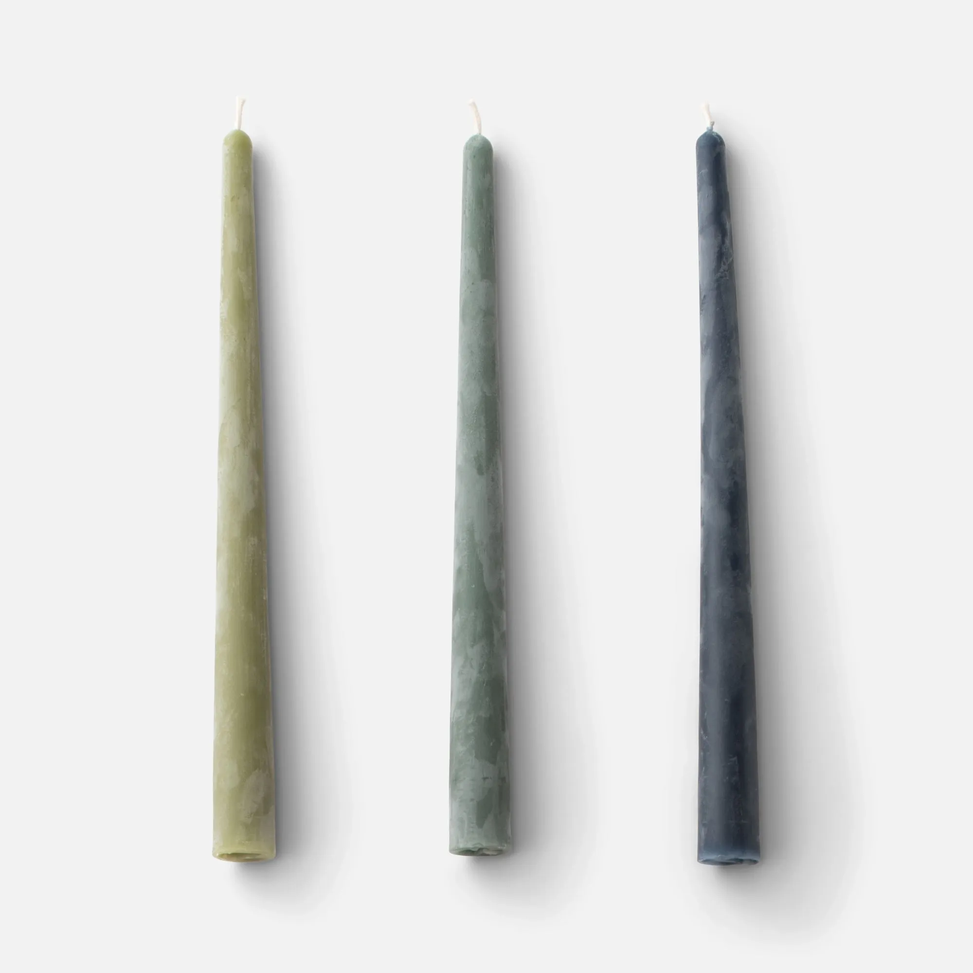 Handmade Beeswax Taper Candles, Set of 3
