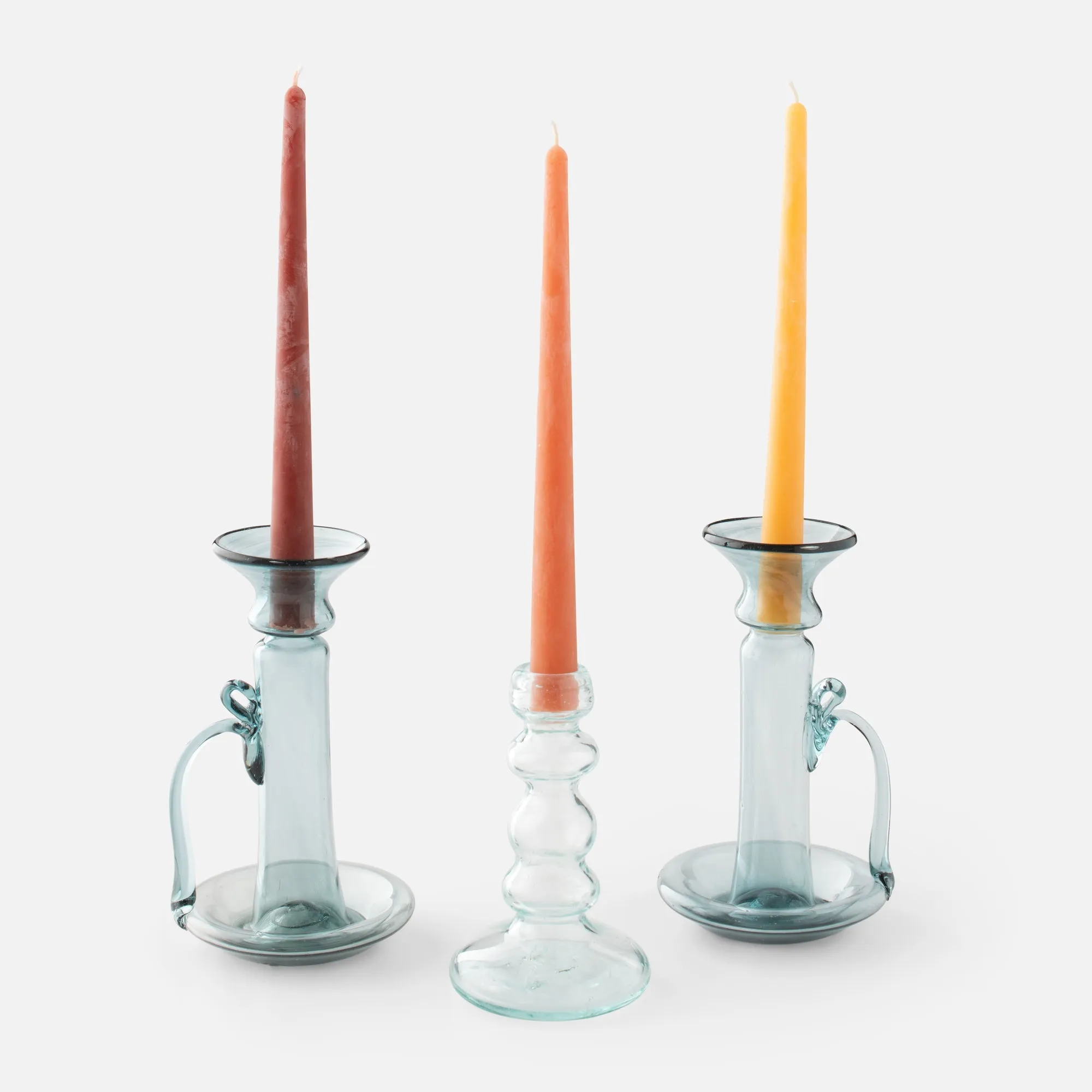Handmade Beeswax Taper Candles, Set of 3