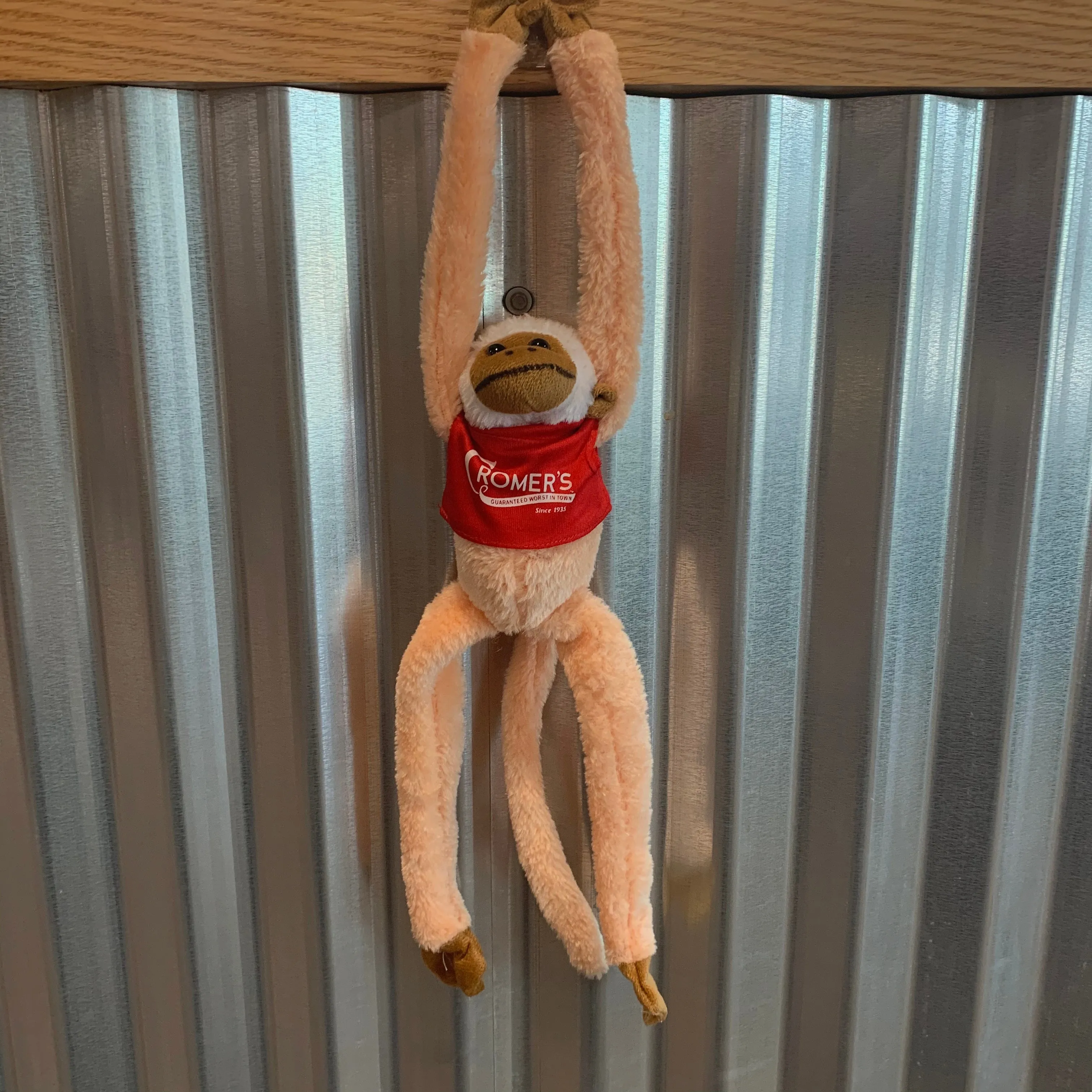 Hanging Cromer's Logo Stuffed Monkey