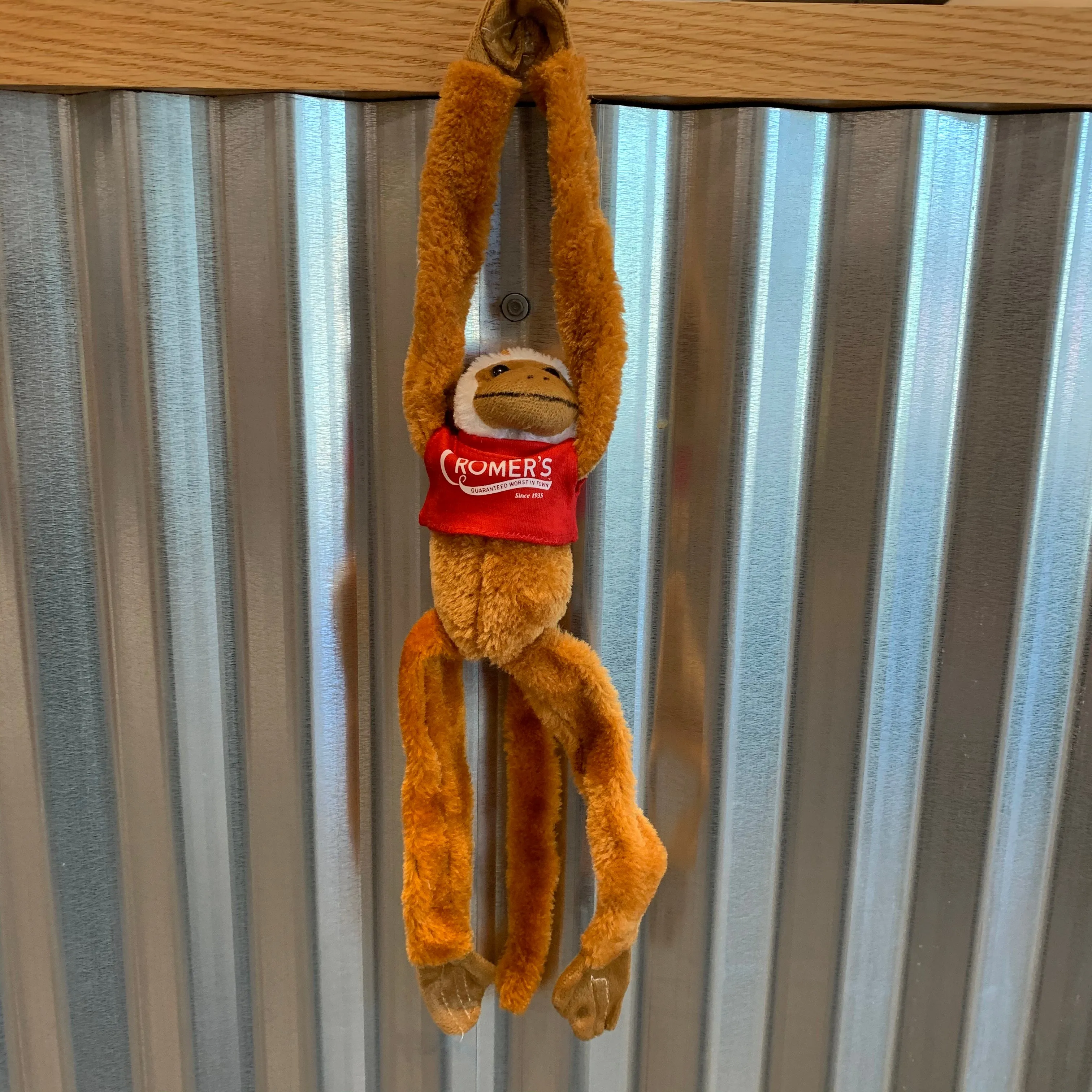 Hanging Cromer's Logo Stuffed Monkey