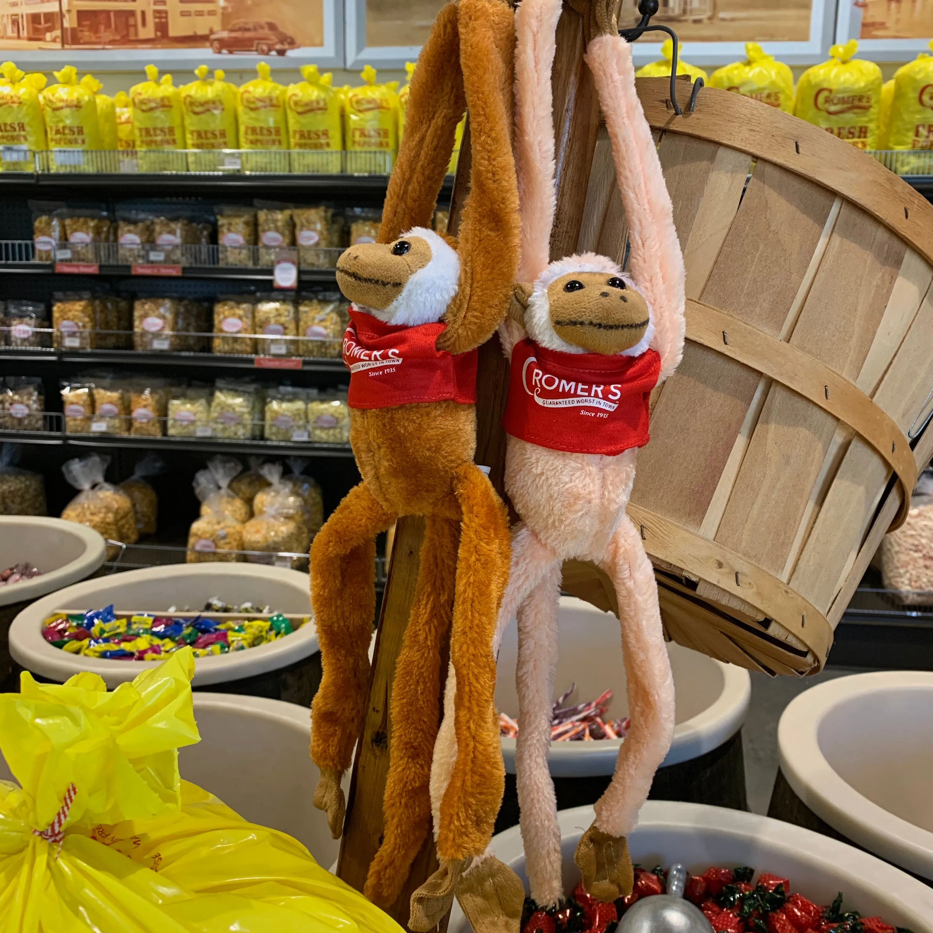 Hanging Cromer's Logo Stuffed Monkey