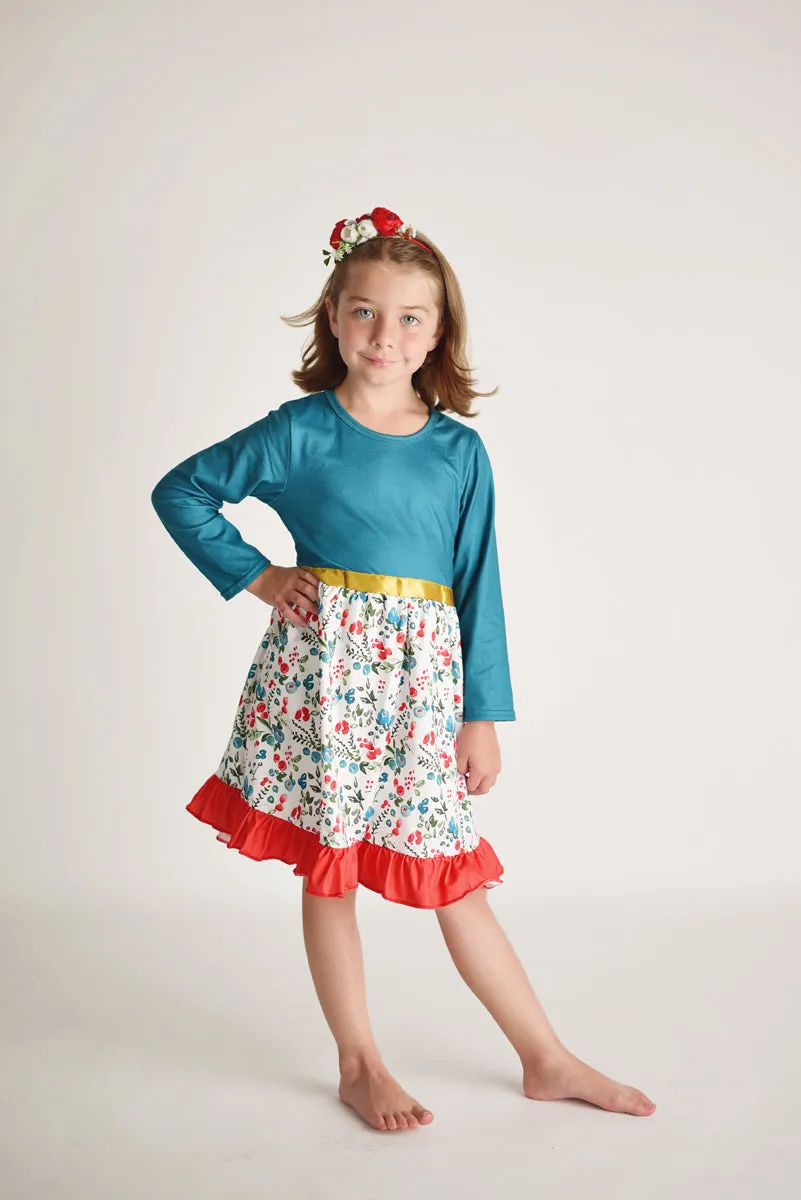 HAZEL CHRISTMAS FLORAL DRESS