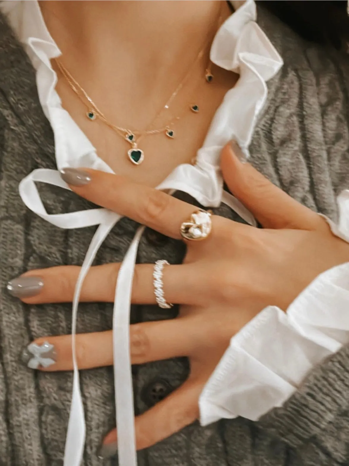Holiday Mood Many Heart Necklace