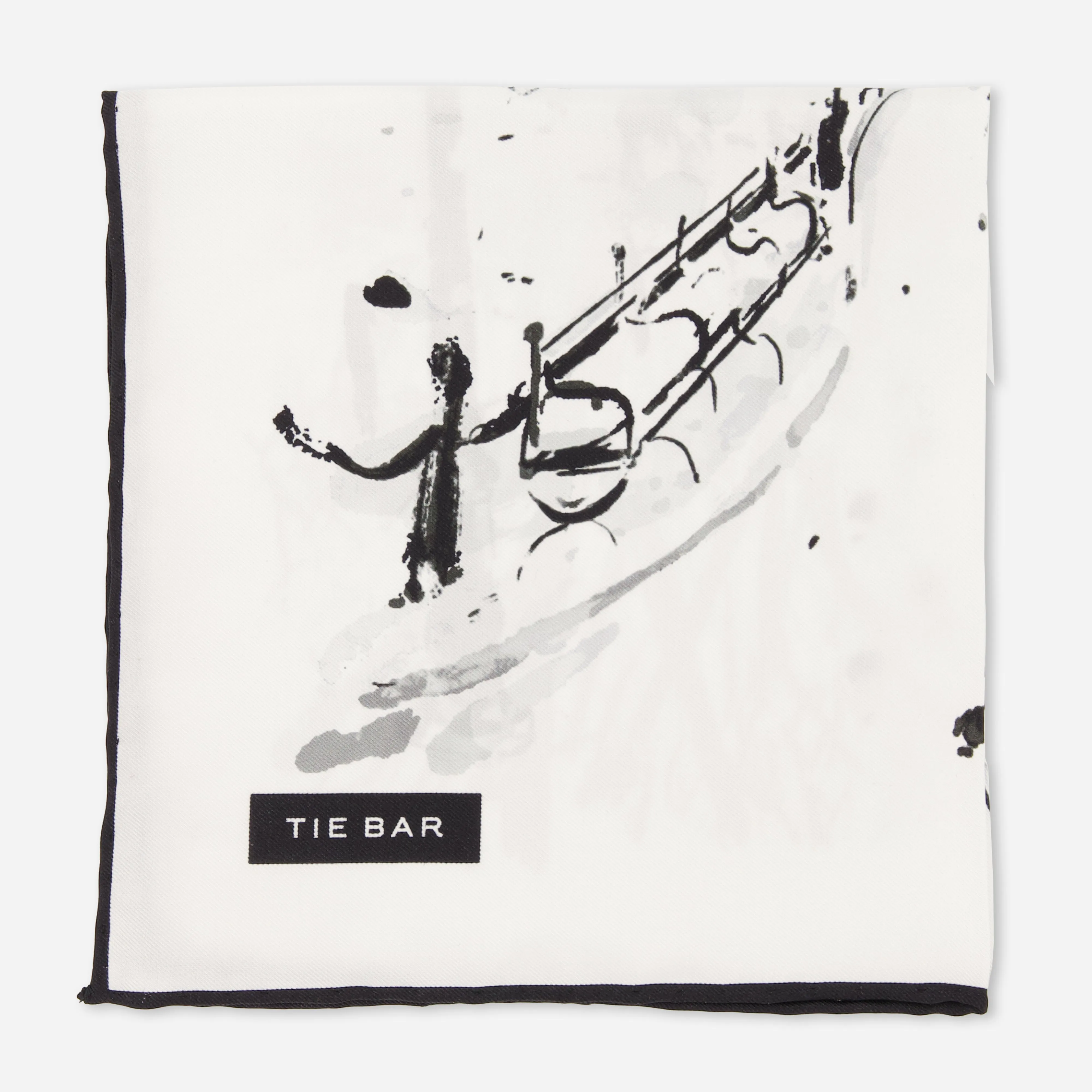Holiday Snow Day White Pocket Square
