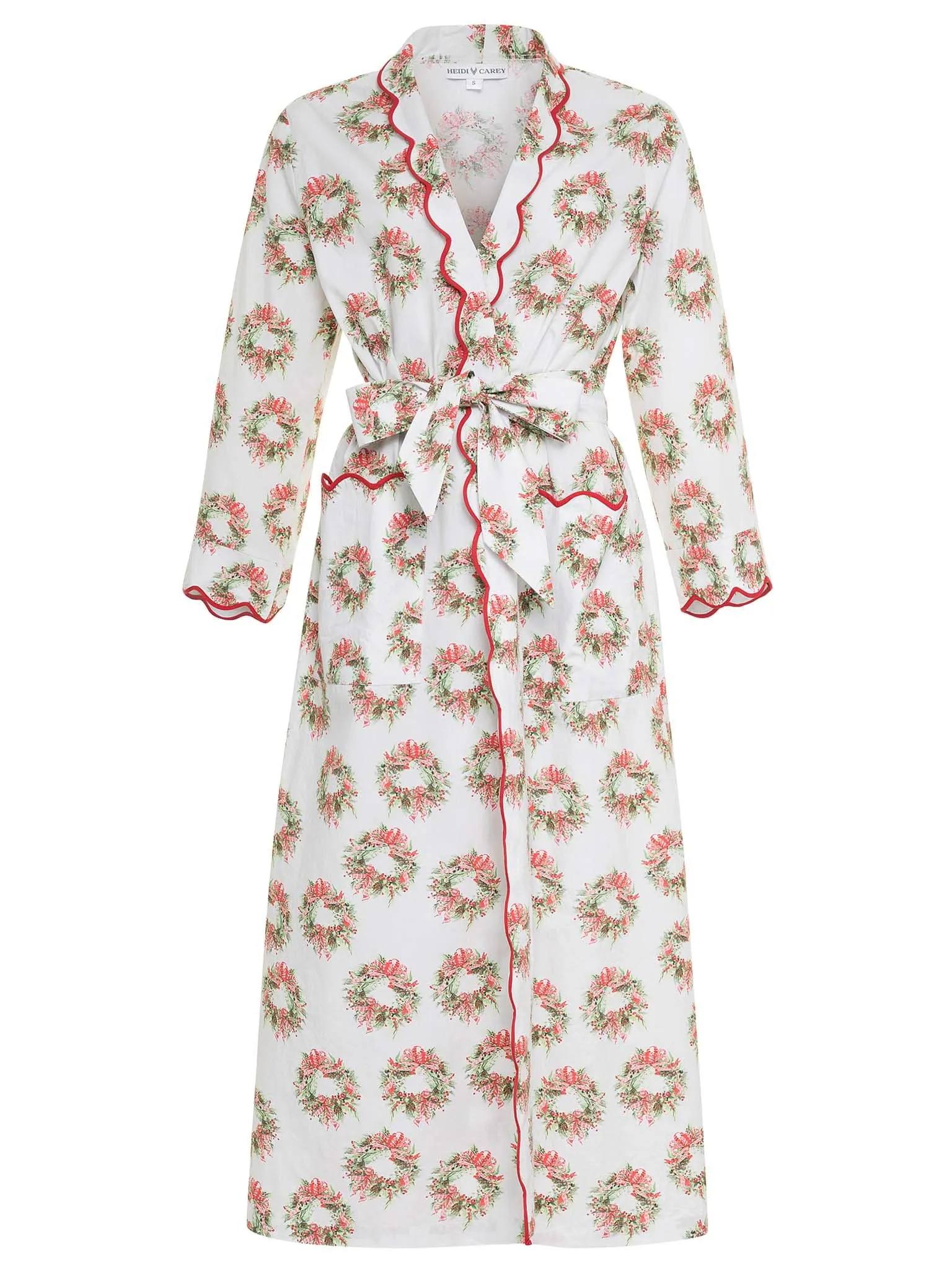 Holiday Wreath Print Classic Robe