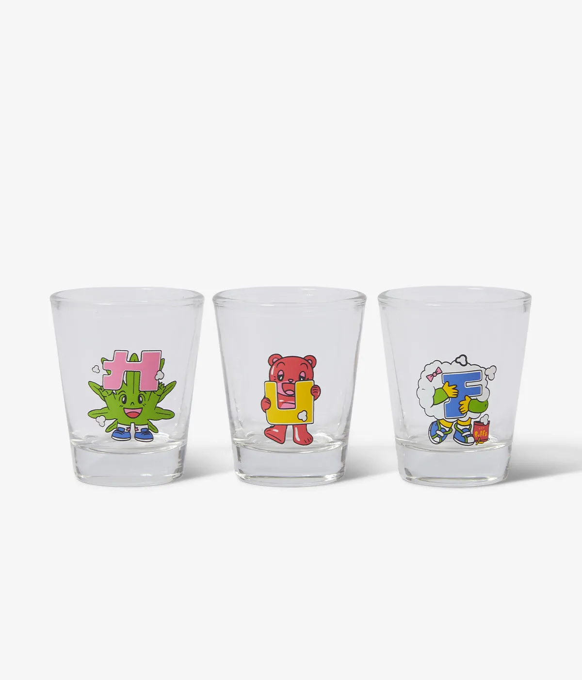 HUF Kawaii Buddies Collectors Shot Glass Set - Cute and Unique Drinking Accessory