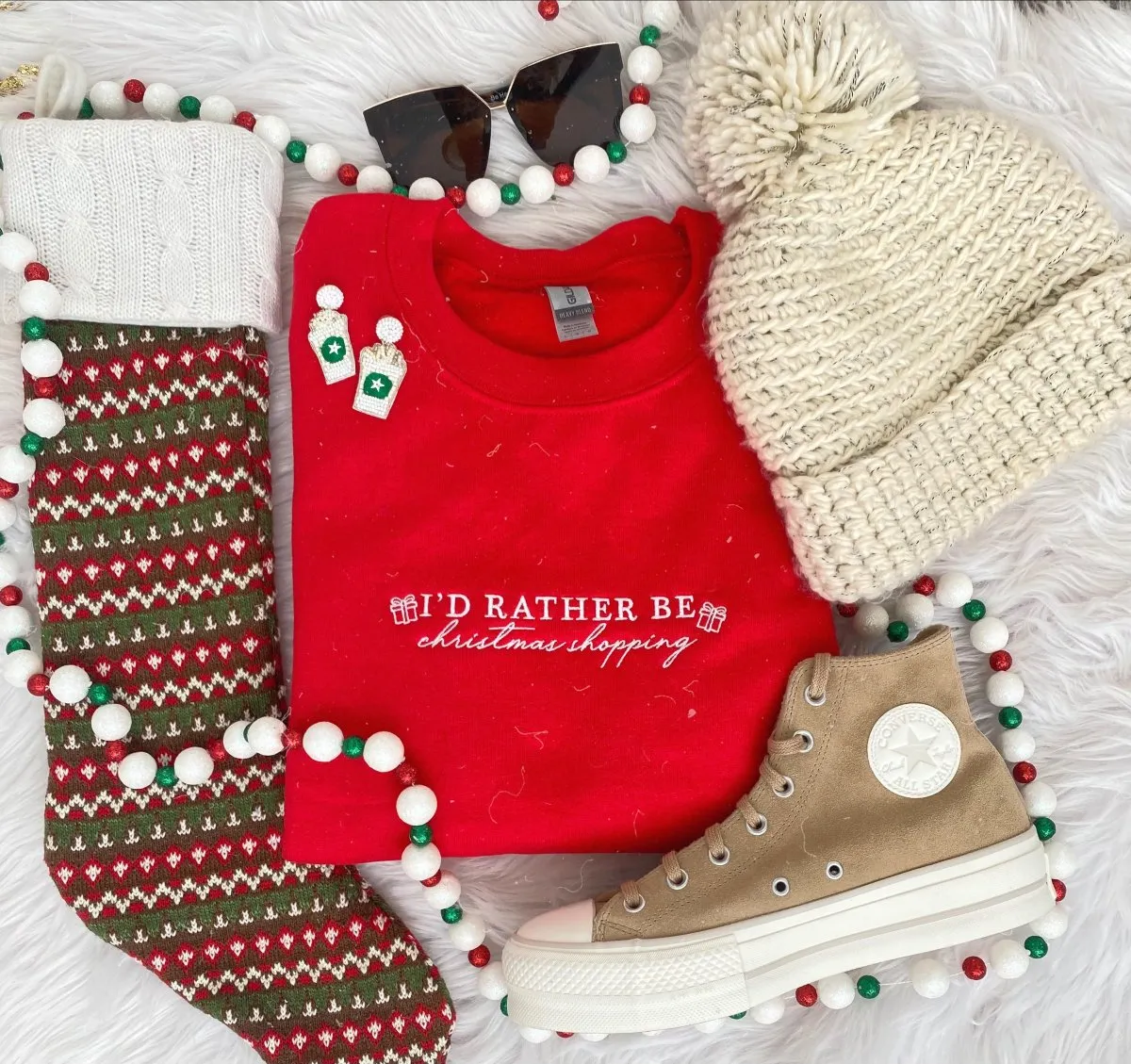 'I'd Rather Be' Christmas Edition Crewneck Sweatshirt