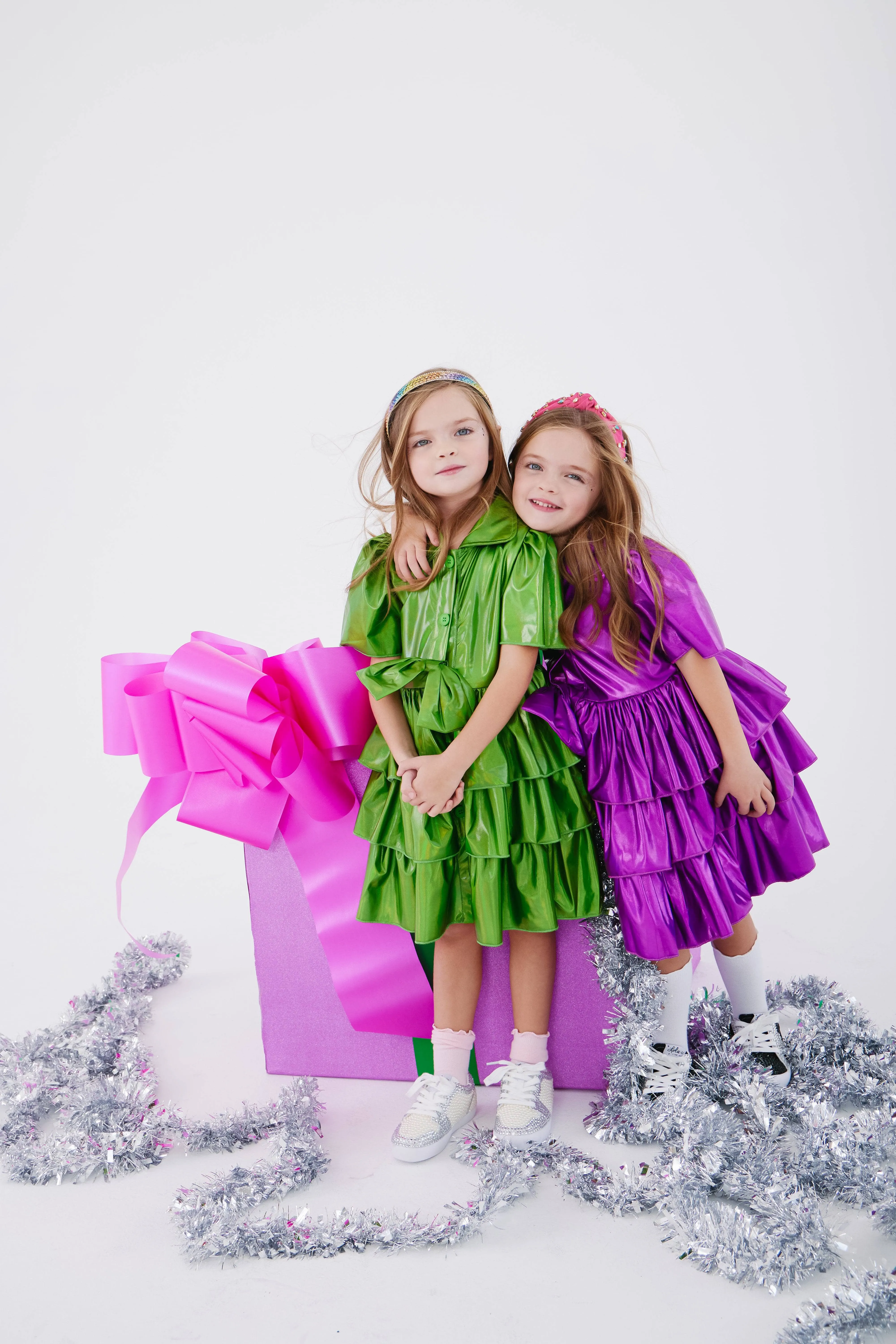 Iridescent Emerald Bow Dress