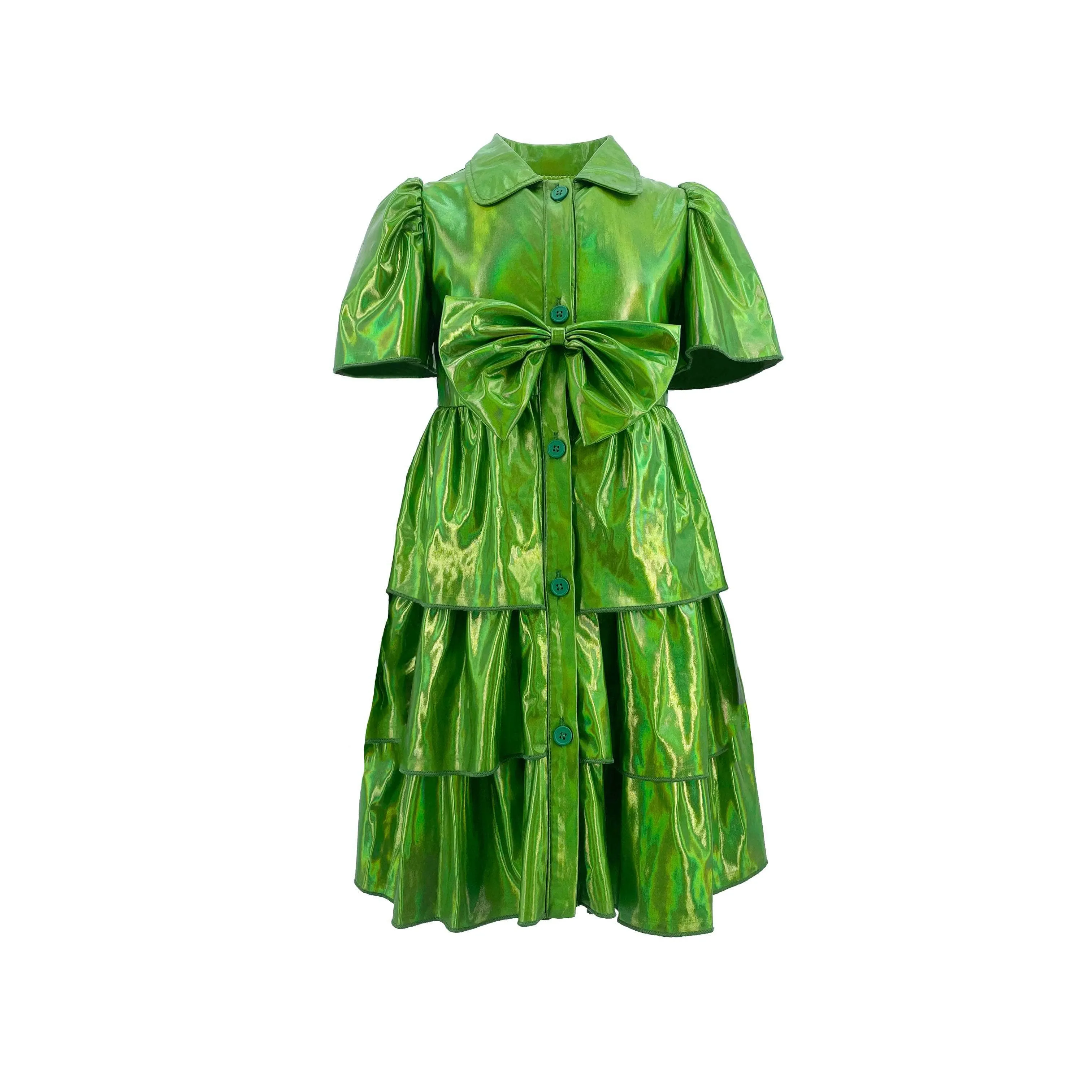 Iridescent Emerald Bow Dress