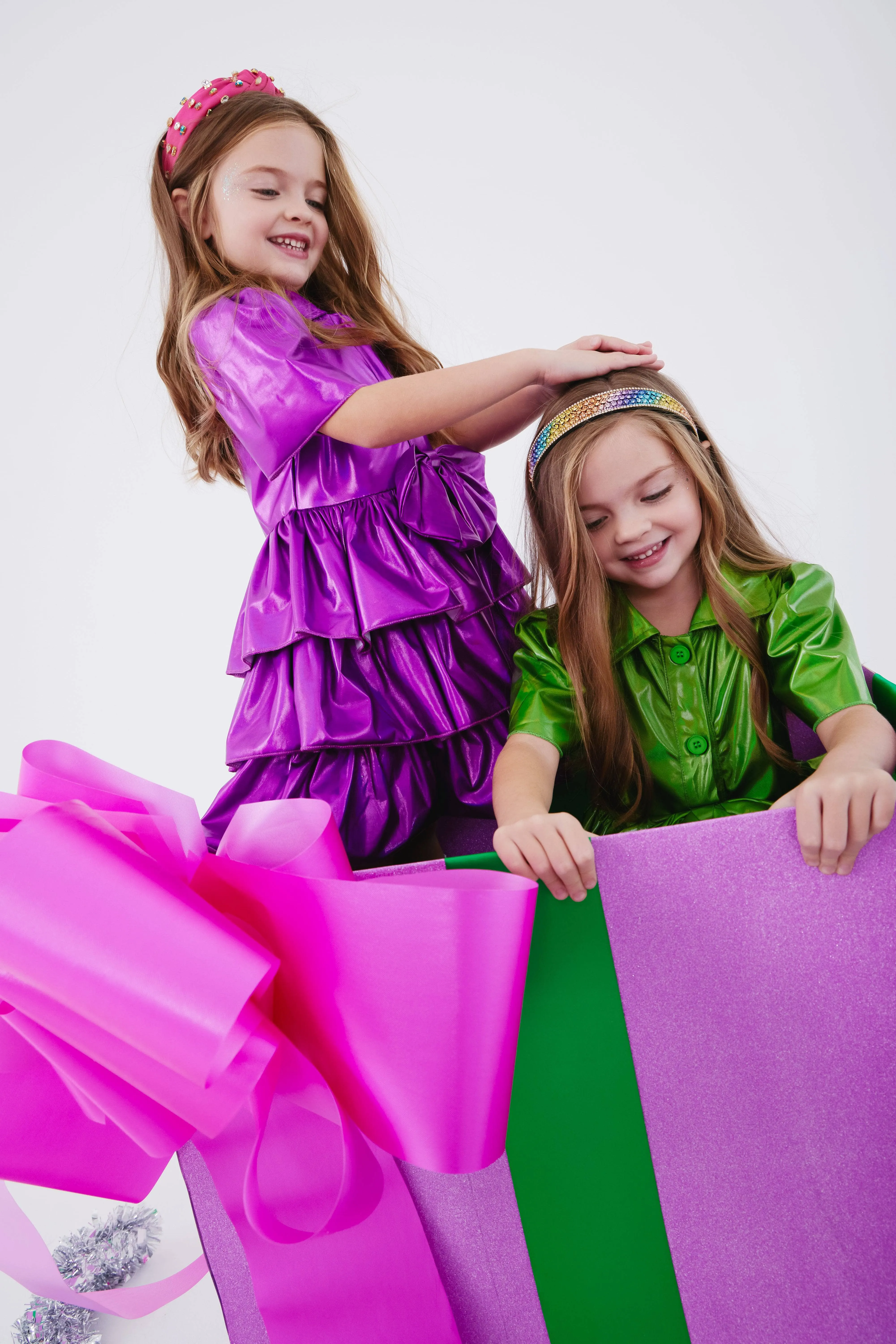 Iridescent Emerald Bow Dress