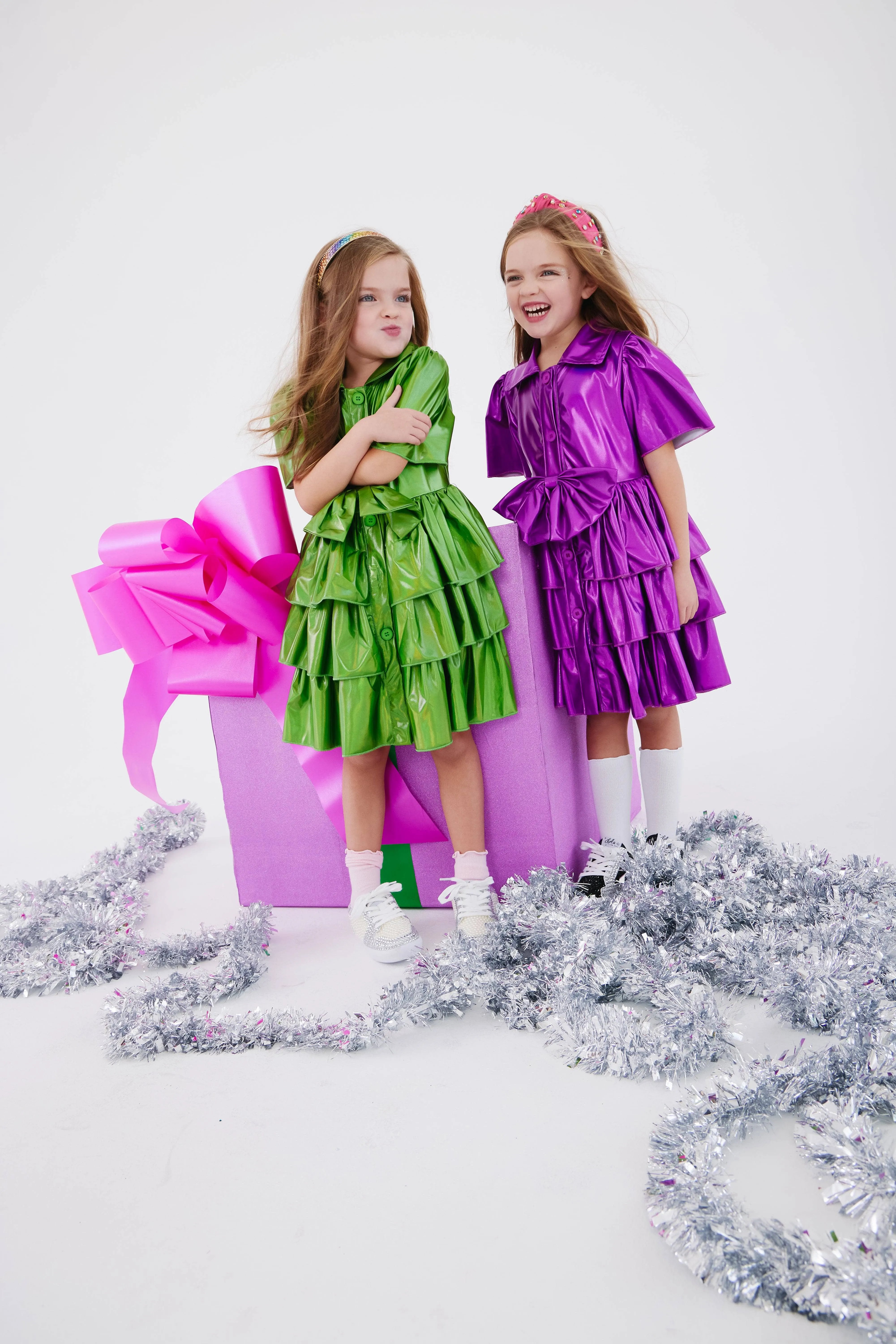 Iridescent Emerald Bow Dress