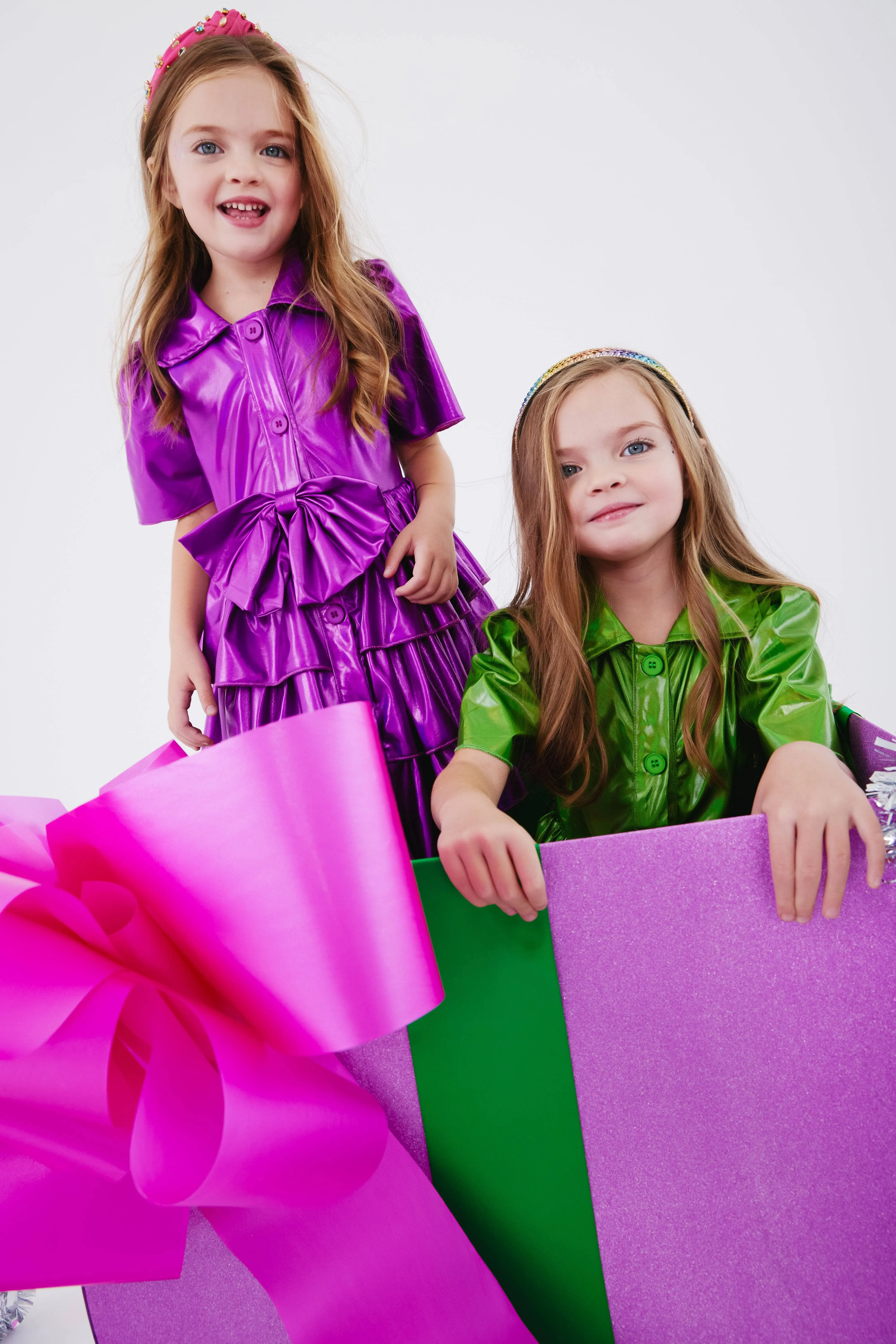Iridescent Emerald Bow Dress