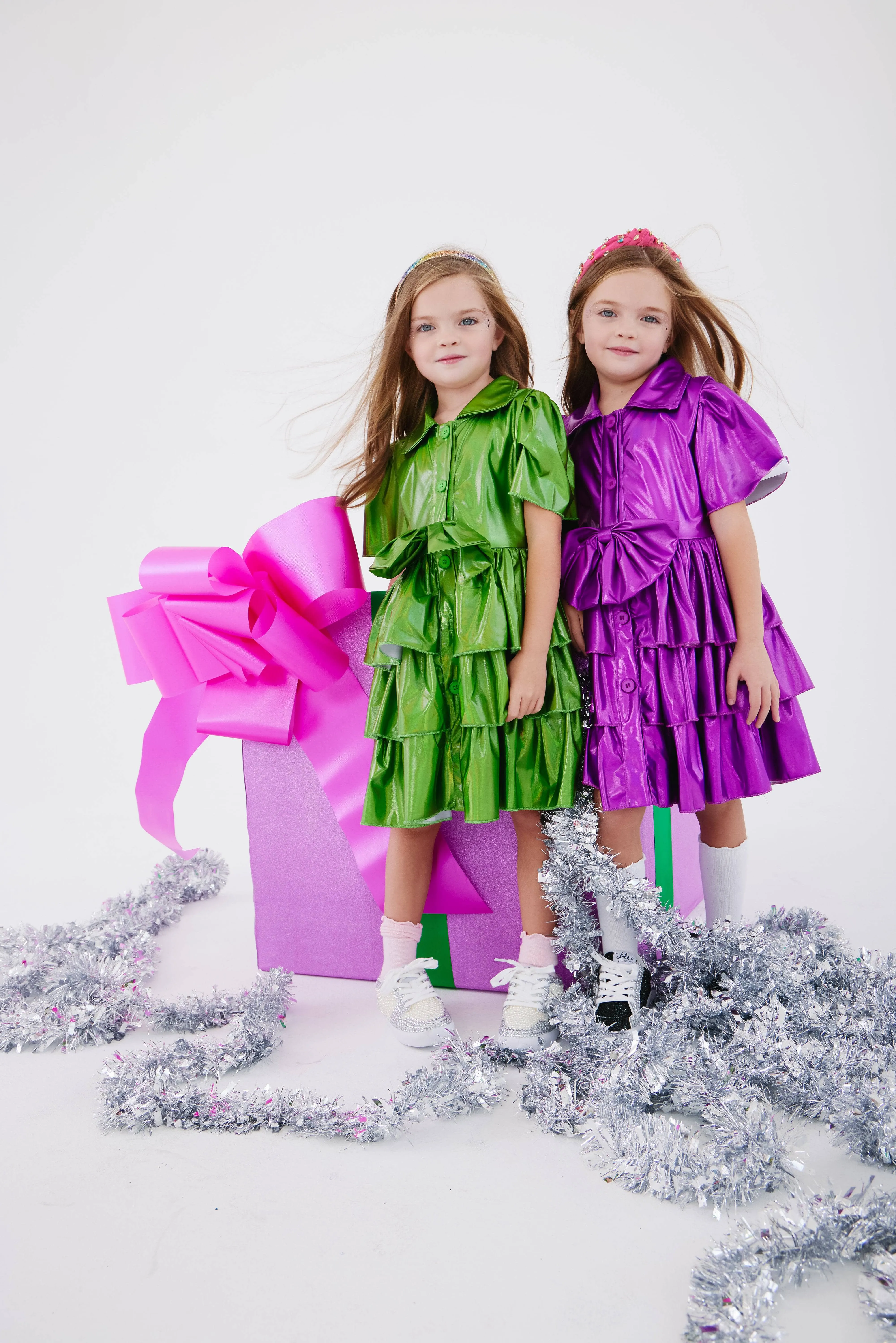 Iridescent Emerald Bow Dress