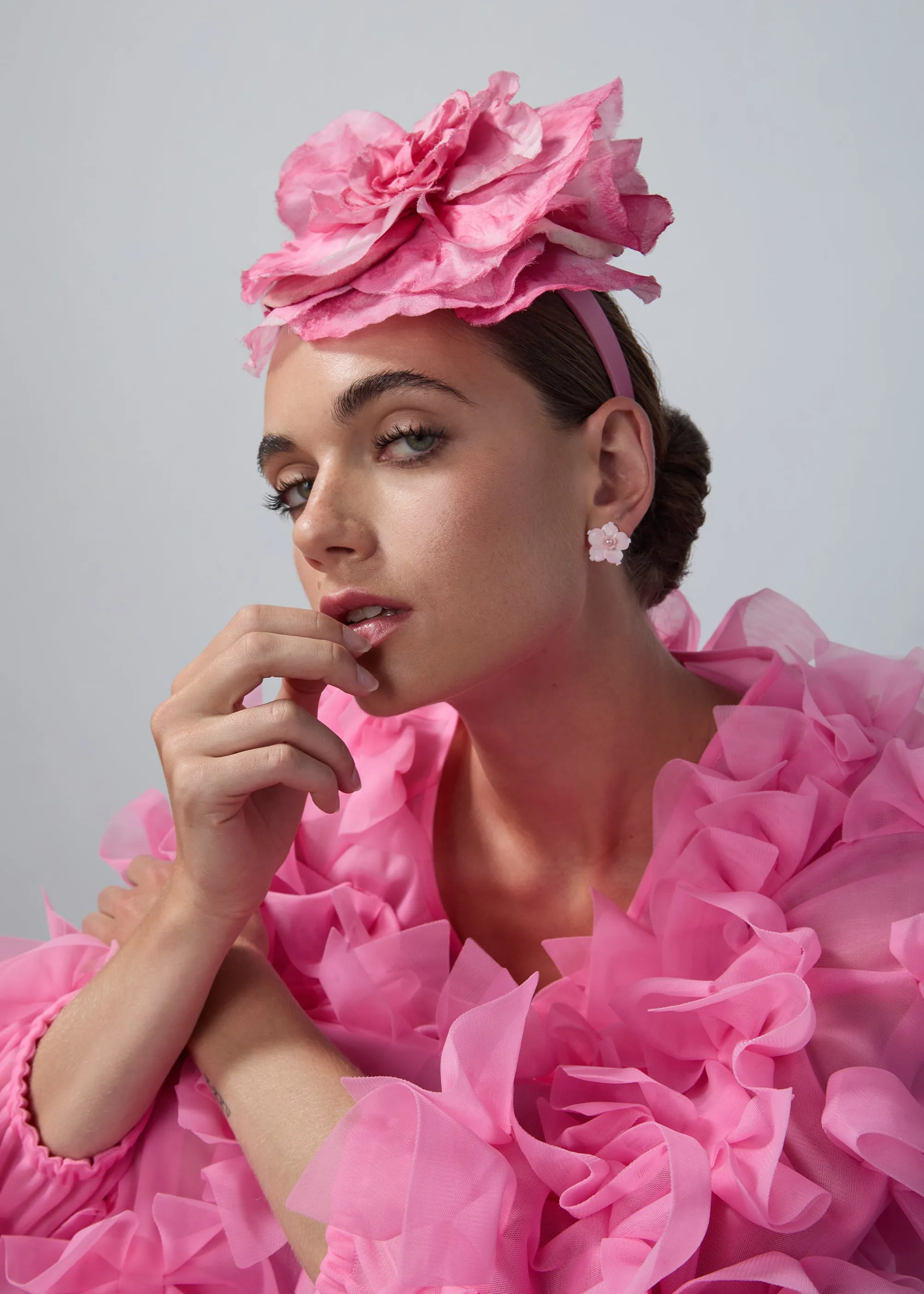 Jennifer Behr x New York Vintage Paulette Headband -- Peony
