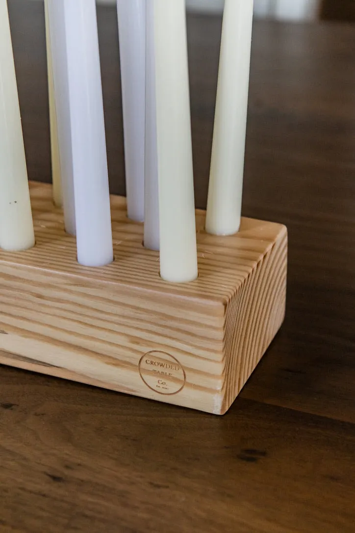 LARGE TABLE WOODEN CANDLE STAND