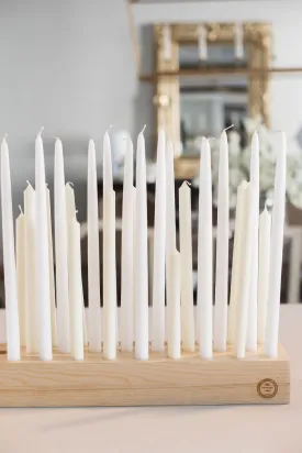 LARGE TABLE WOODEN CANDLE STAND
