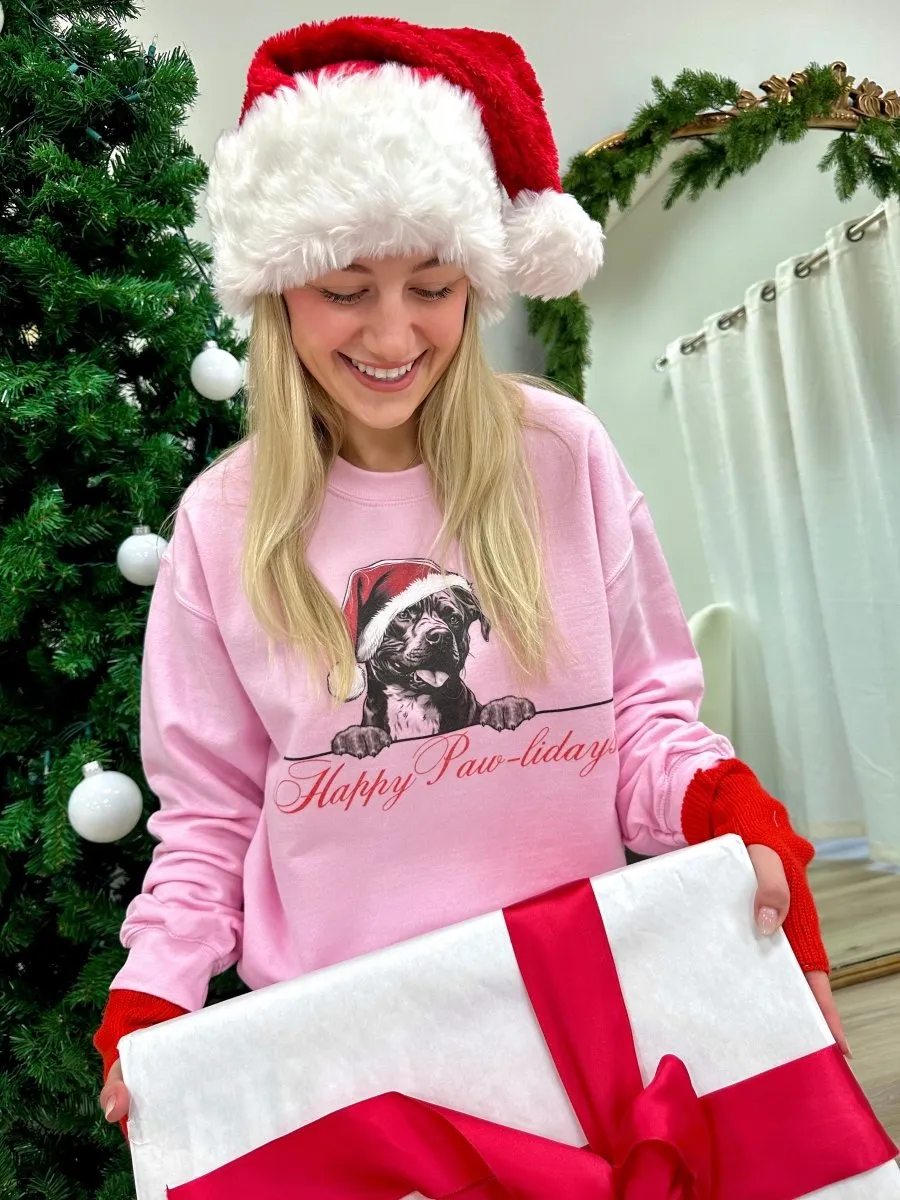 Make It Yours™ 'Happy Paw-lidays' Crewneck Sweatshirt