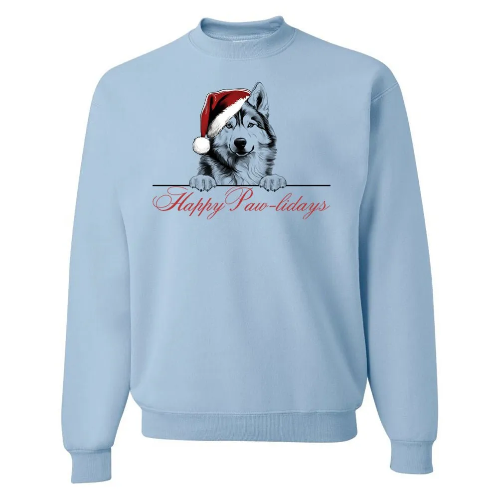 Make It Yours™ 'Happy Paw-lidays' Crewneck Sweatshirt