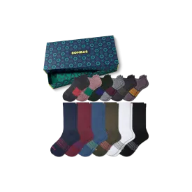 Men's Ankle & Calf Sock Gift Box 12-Pack