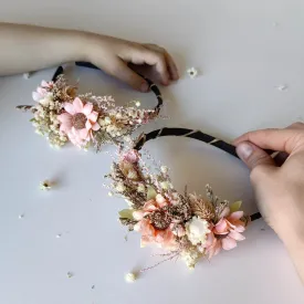Mom and daughter flower headbands