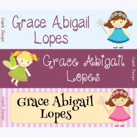 Name Stickers - Fairies, Set of 45