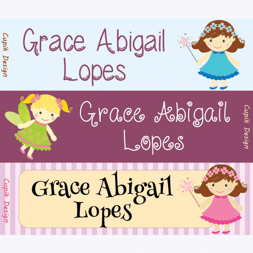 Name Stickers - Fairies, Set of 45