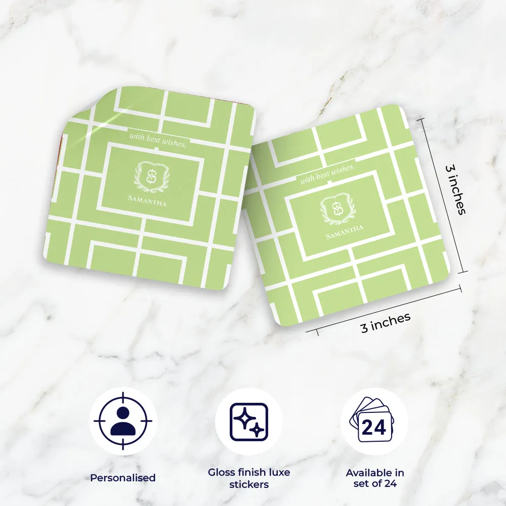 Nautical Grid Gift Sticker