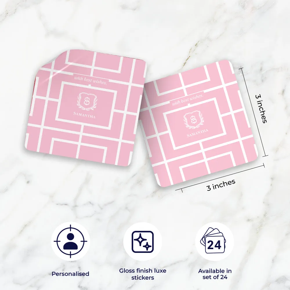 Nautical Grid Gift Sticker