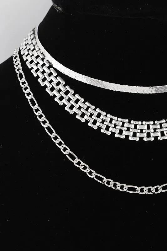 Noemie necklace, silver