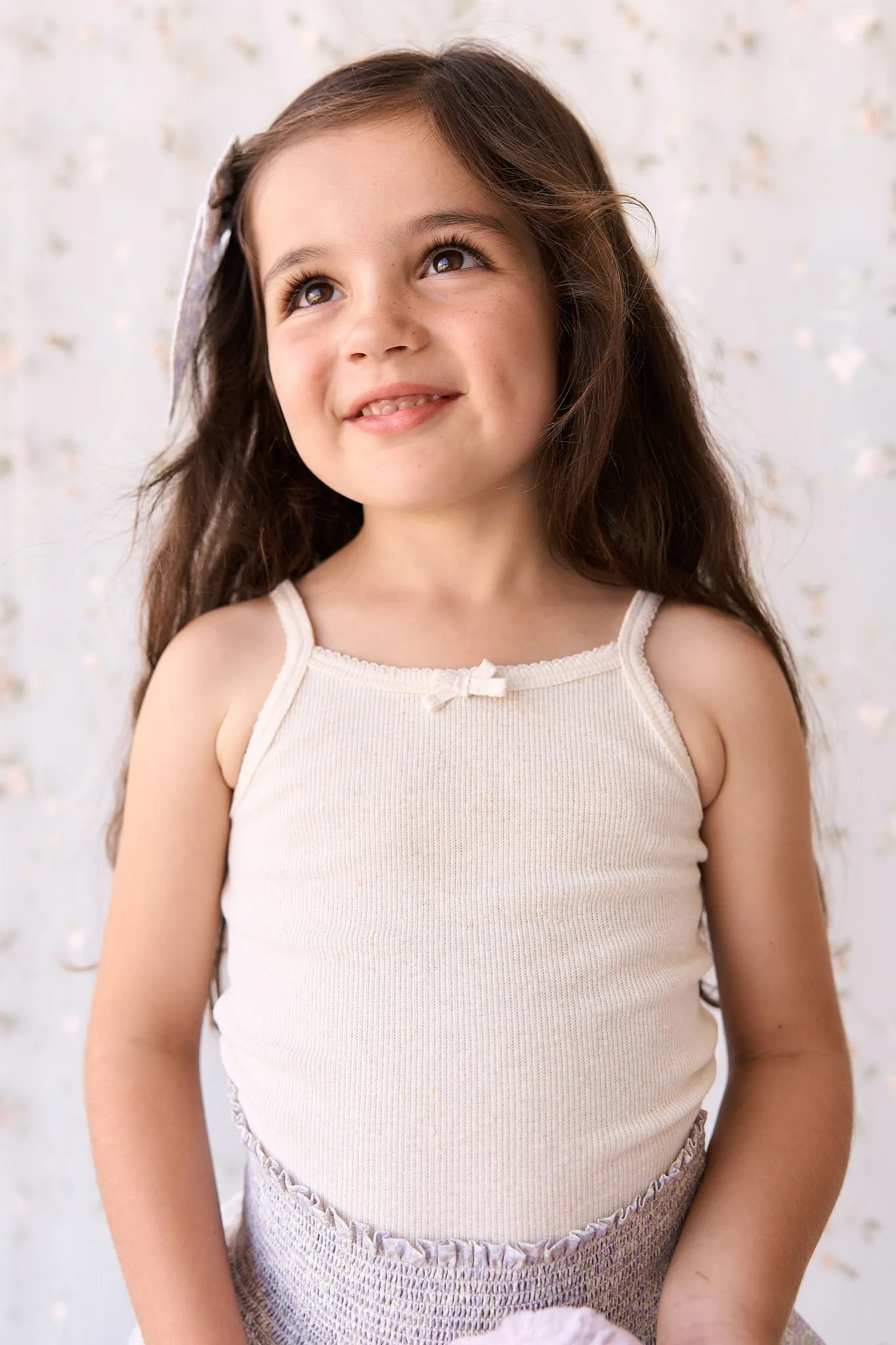 Organic Cotton Fine Rib Singlet - Lily Fleck