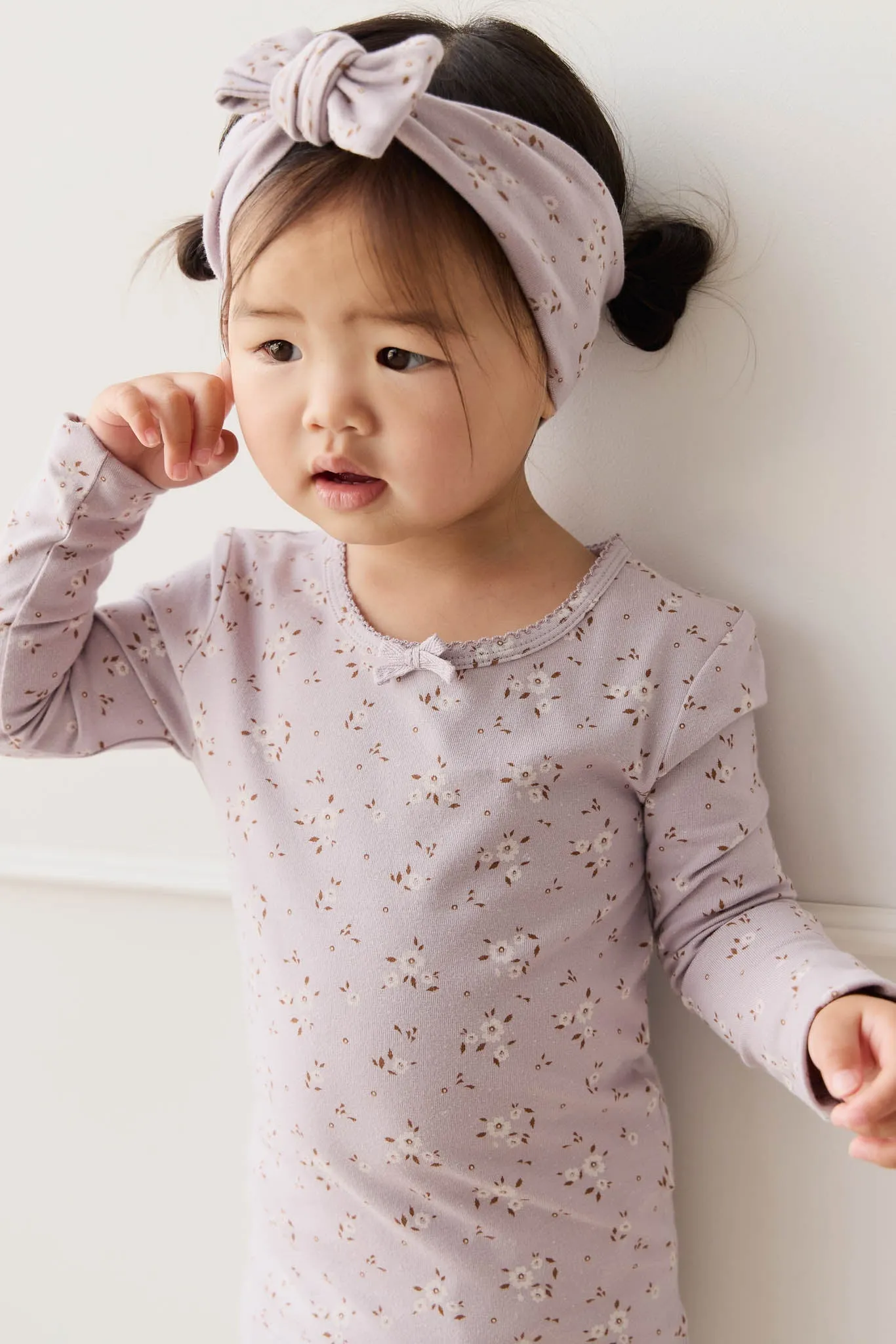 Organic Cotton Long Sleeve Top - Lulu Bloom Iris