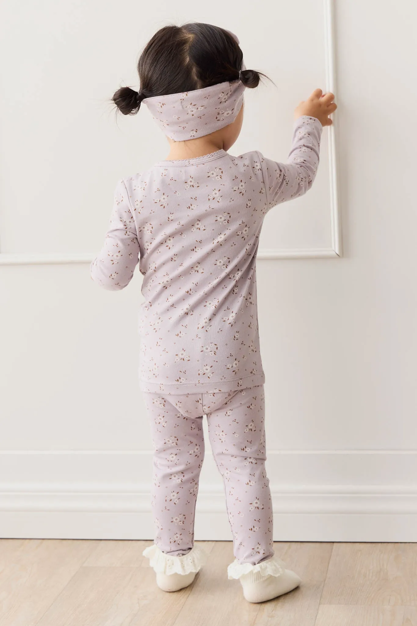 Organic Cotton Long Sleeve Top - Lulu Bloom Iris