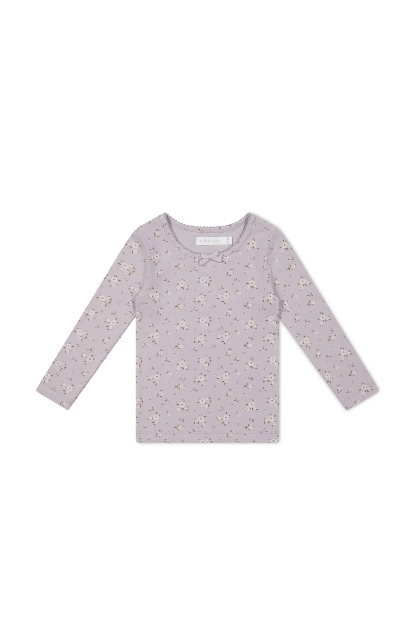 Organic Cotton Long Sleeve Top - Lulu Bloom Iris