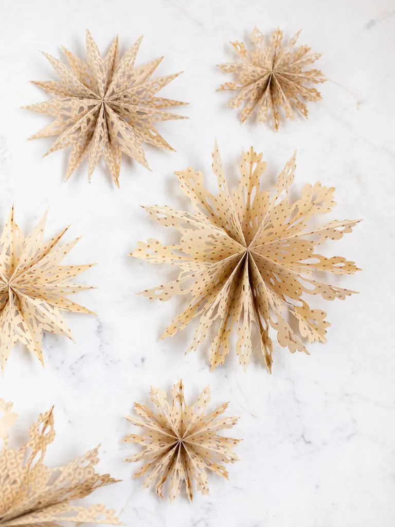 Patterned Paper Snowflakes