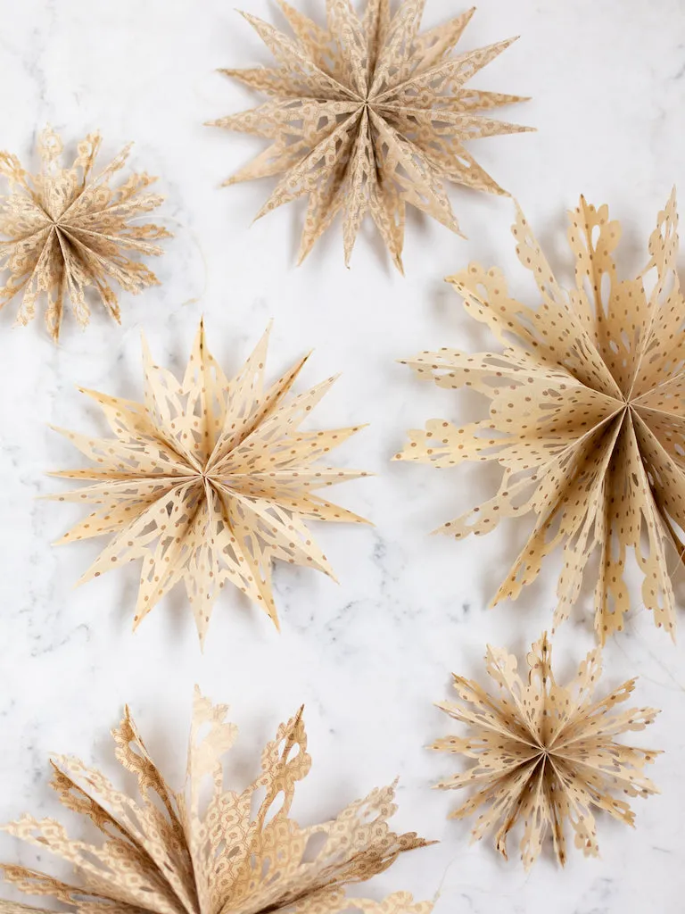 Patterned Paper Snowflakes
