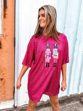 Queen Of Sequin Nutcracker Dress Pink