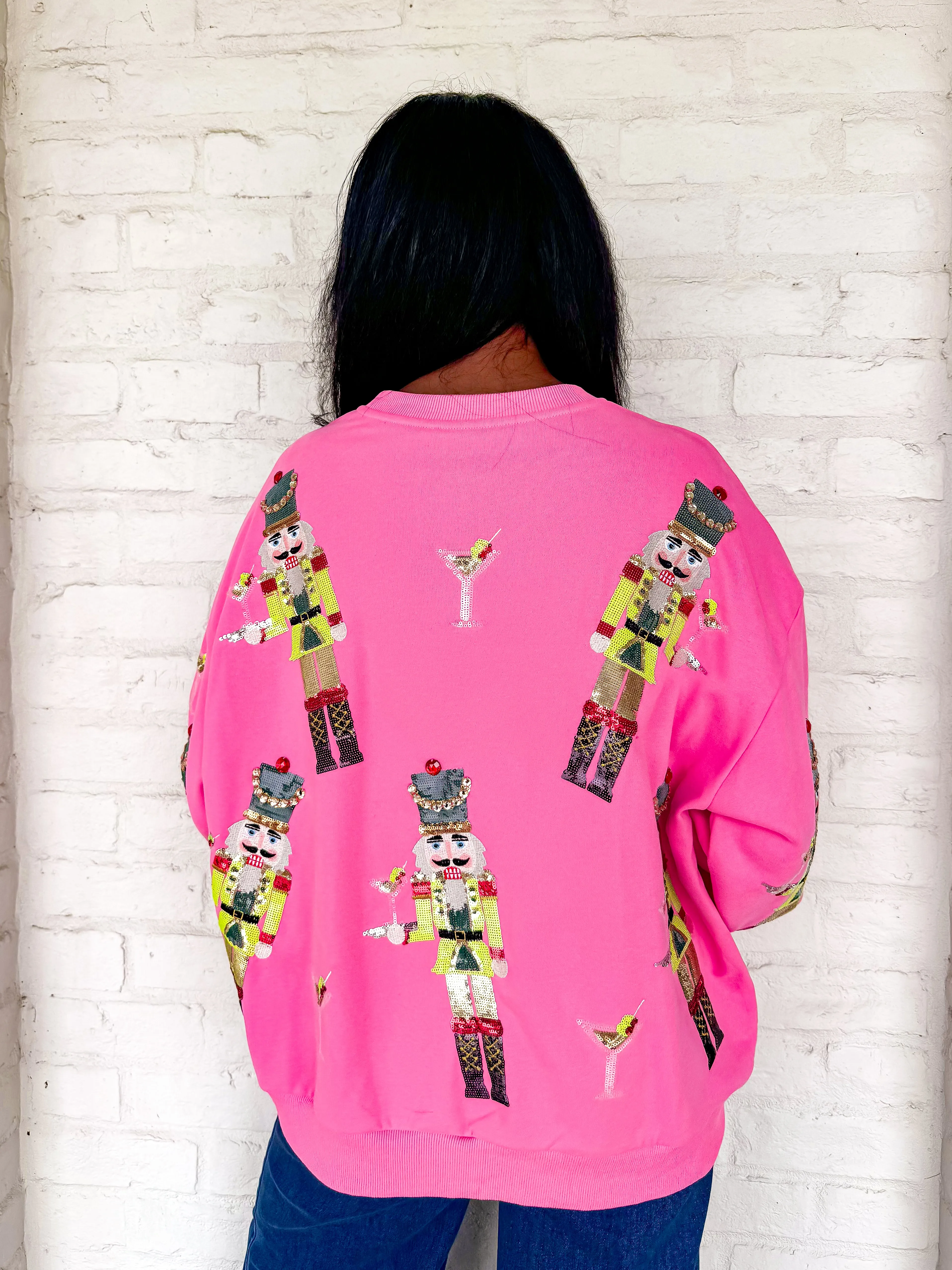 Queen Of Sparkles Pink Martini Nutcracker Sweatshirt