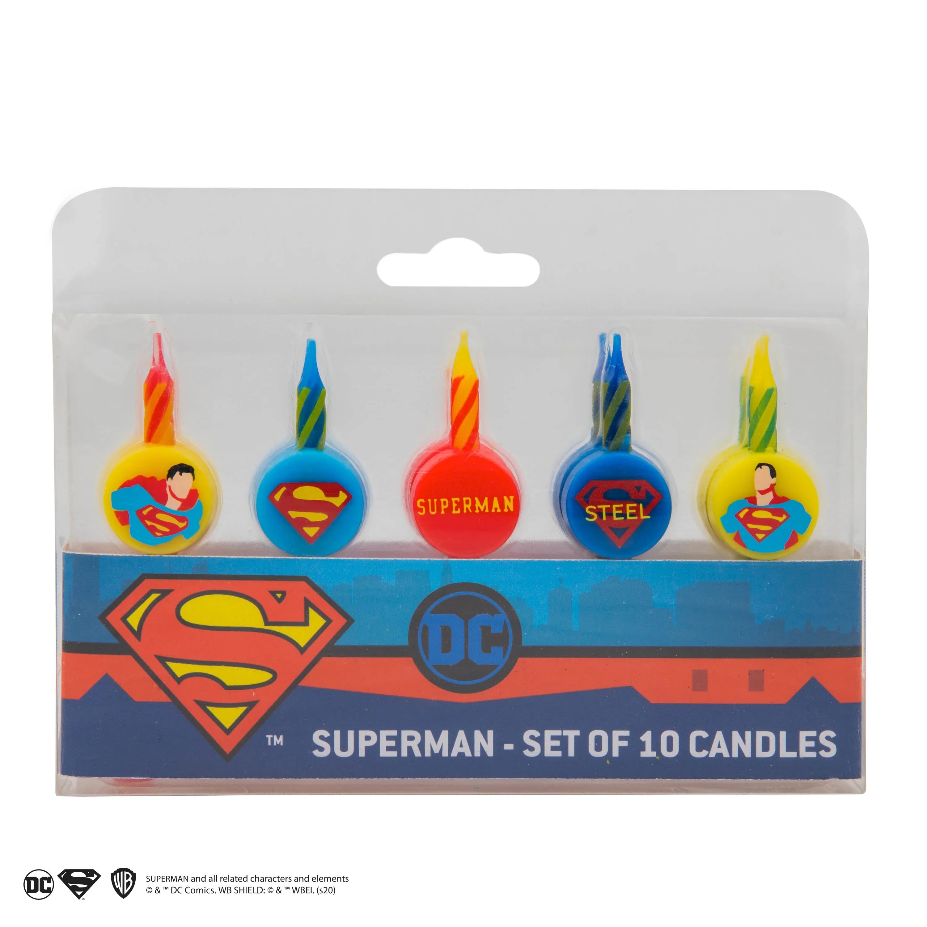 *Set of 10 Superman Birthday Candles*