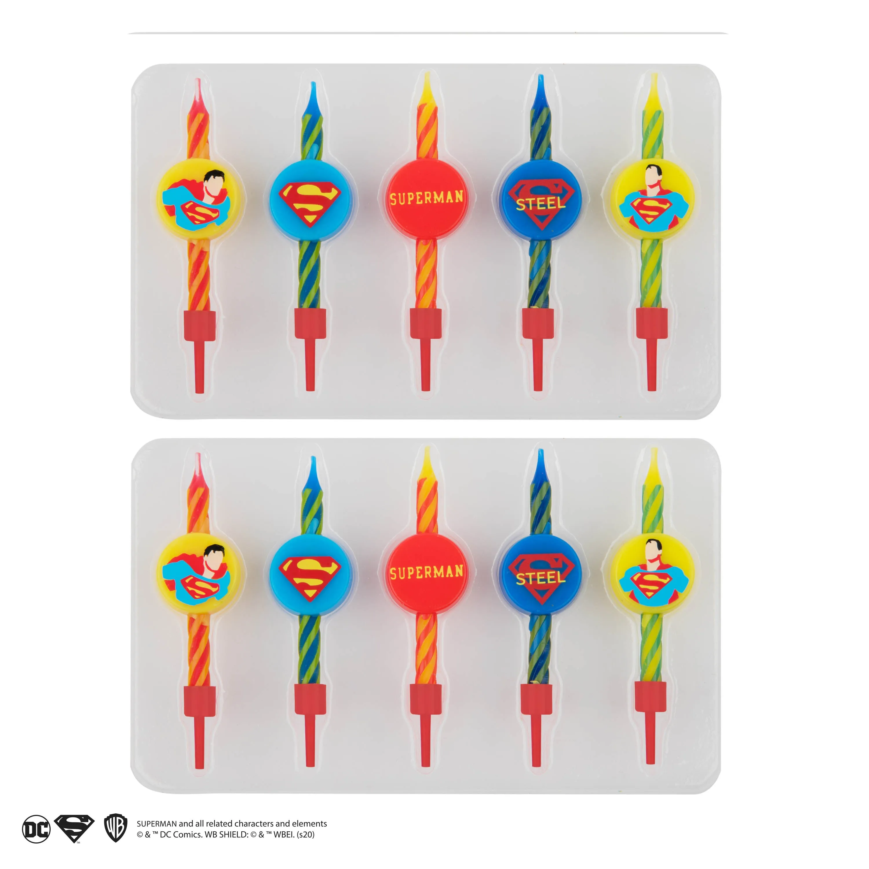 *Set of 10 Superman Birthday Candles*