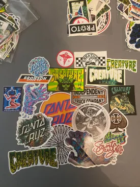 skateboard Sticker pack of 20  in each random