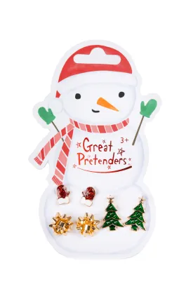 Snowman Stud Earring Set