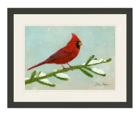 Snowy Cardinal Print