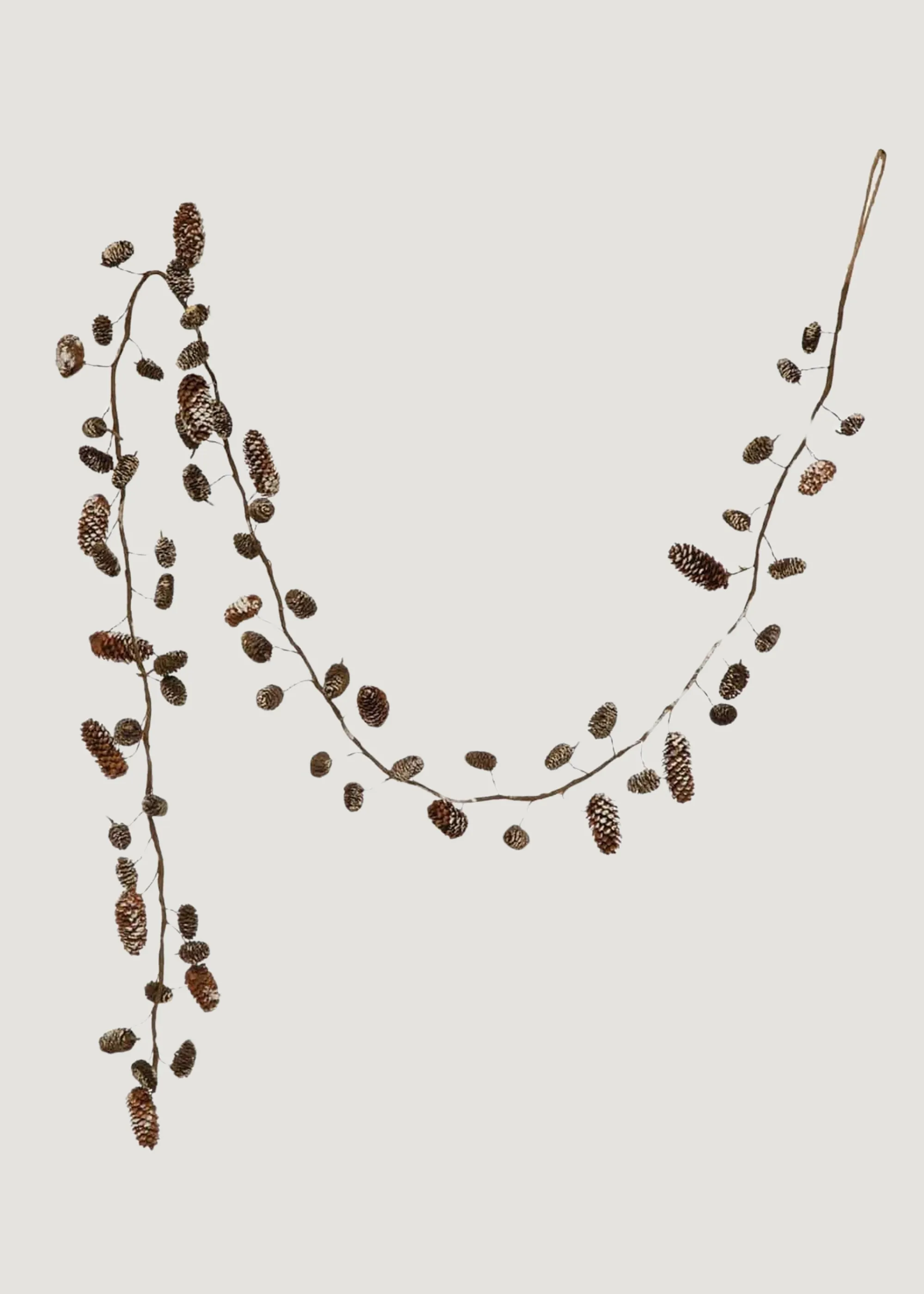 Snowy Pine Cone Holiday Garland - 70"