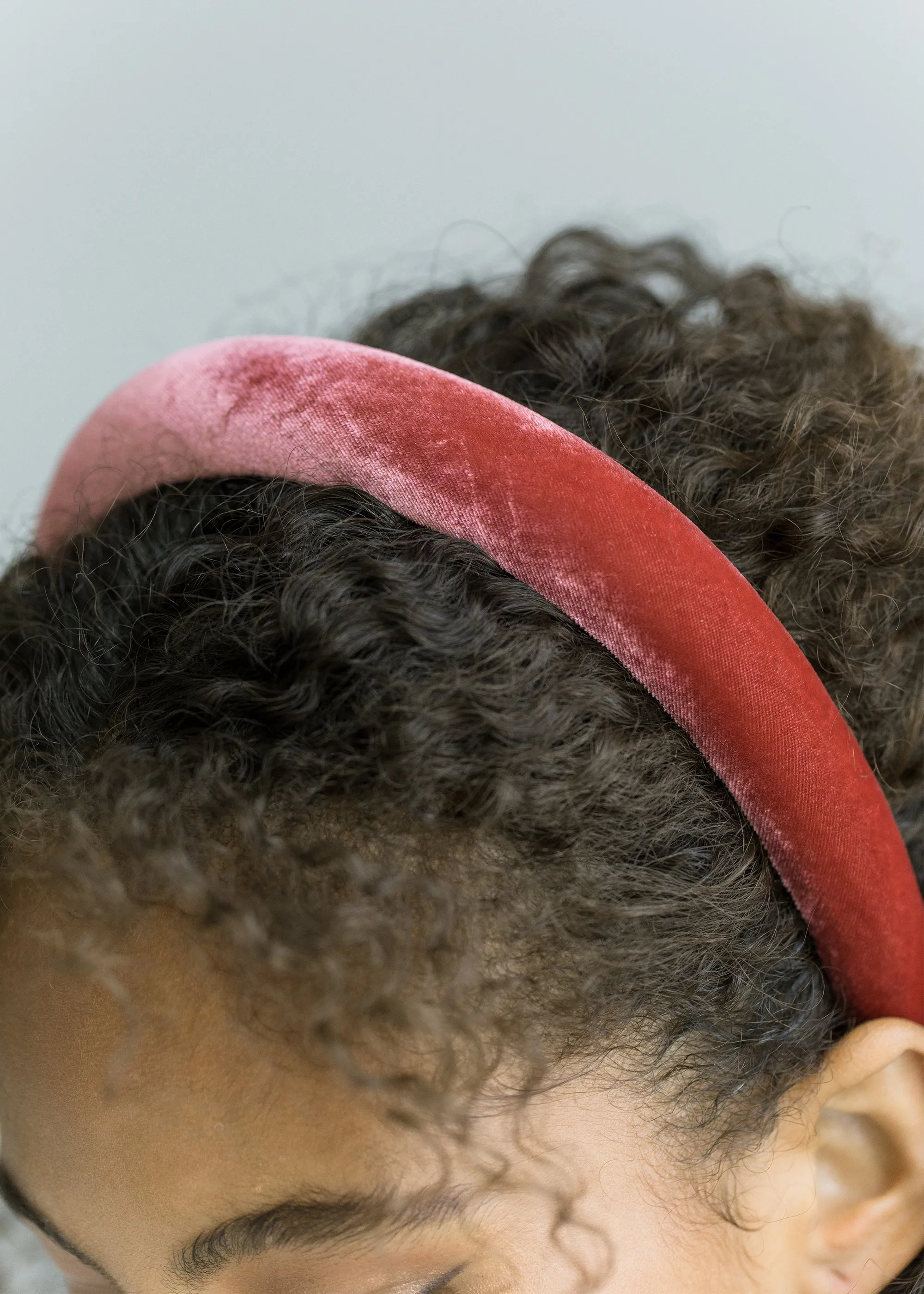 Tori Headband in Velvet -- Antique Rose