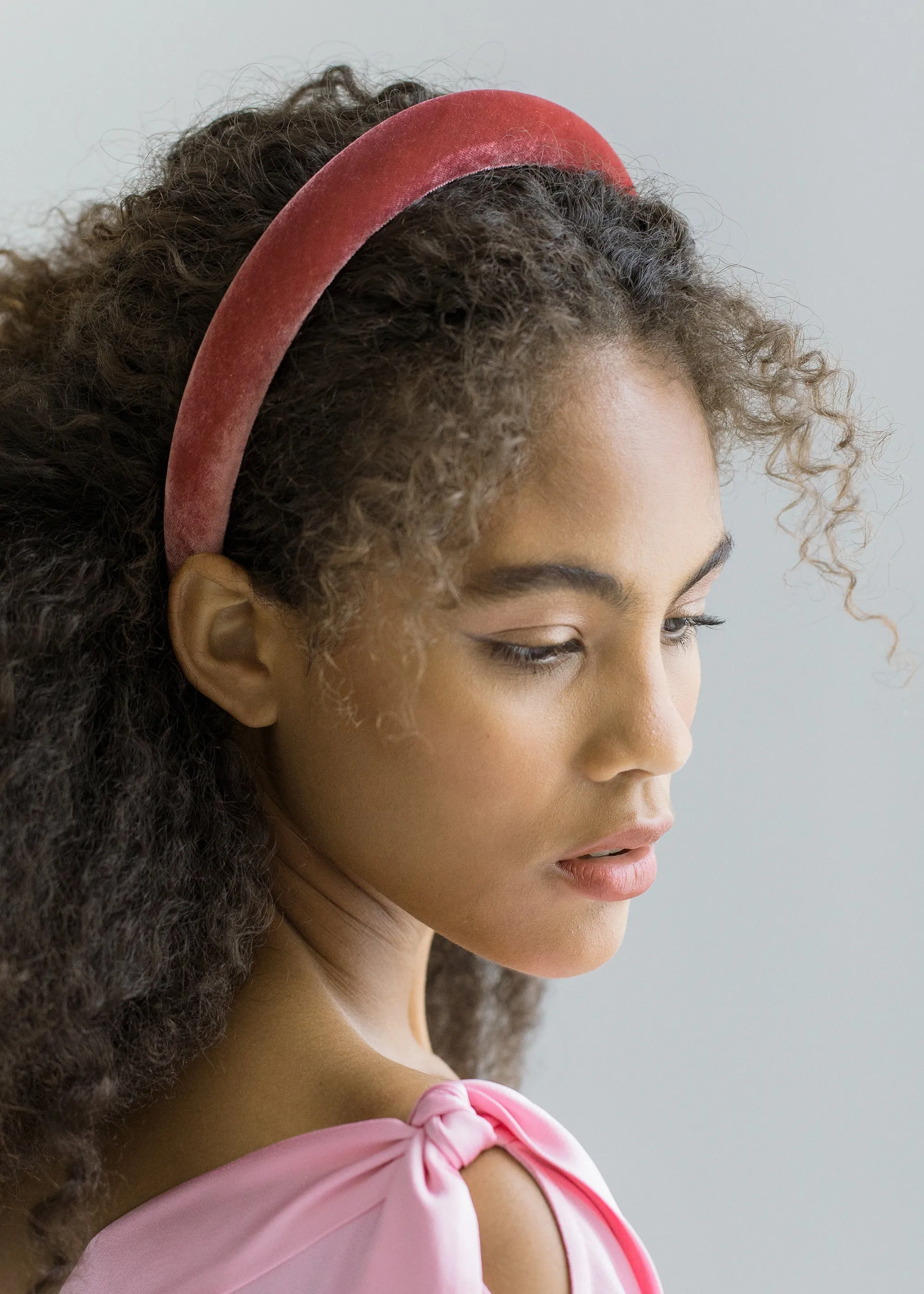 Tori Headband in Velvet -- Antique Rose