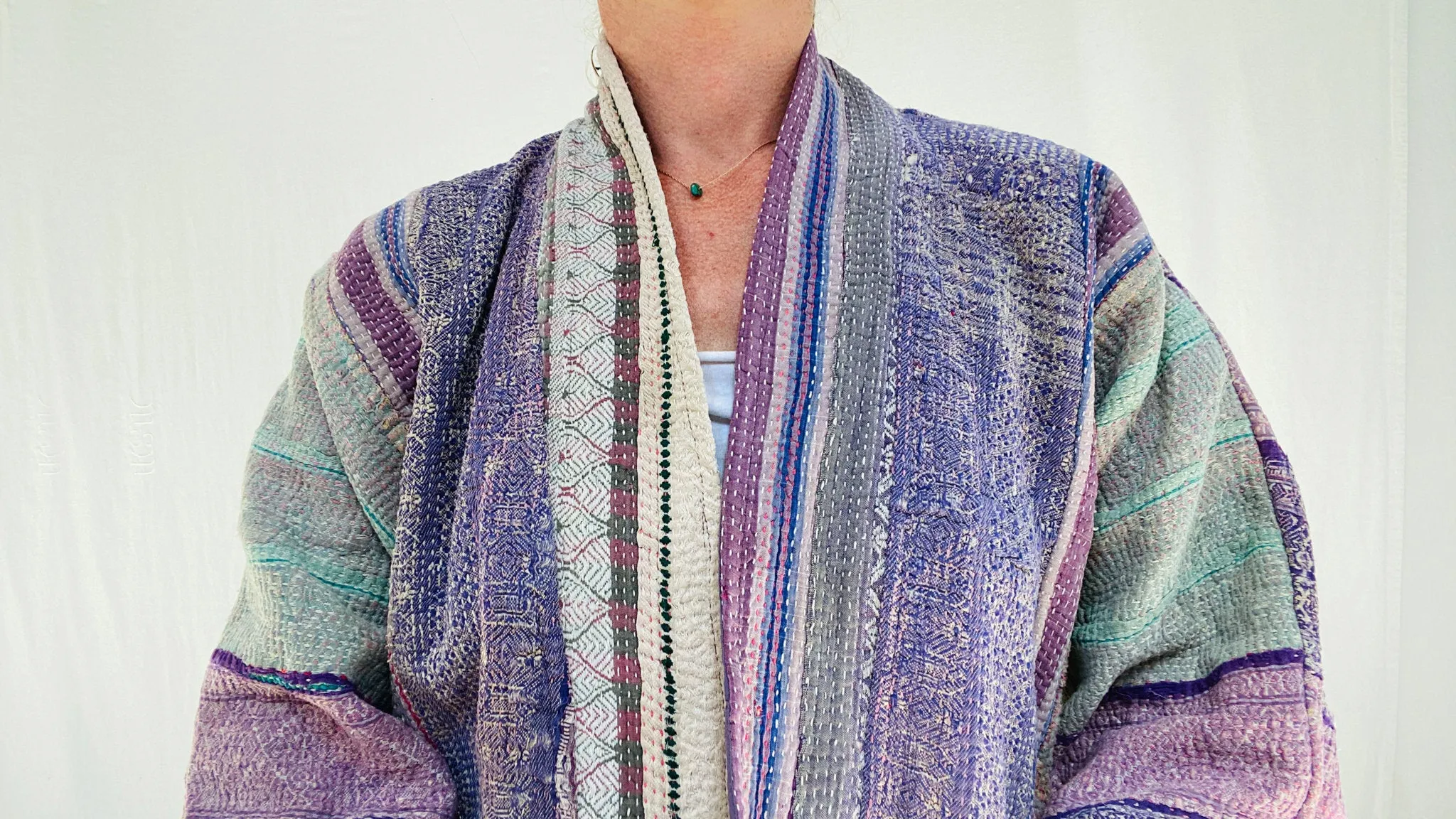 Vintage Kantha Wrap Jacket. 0077