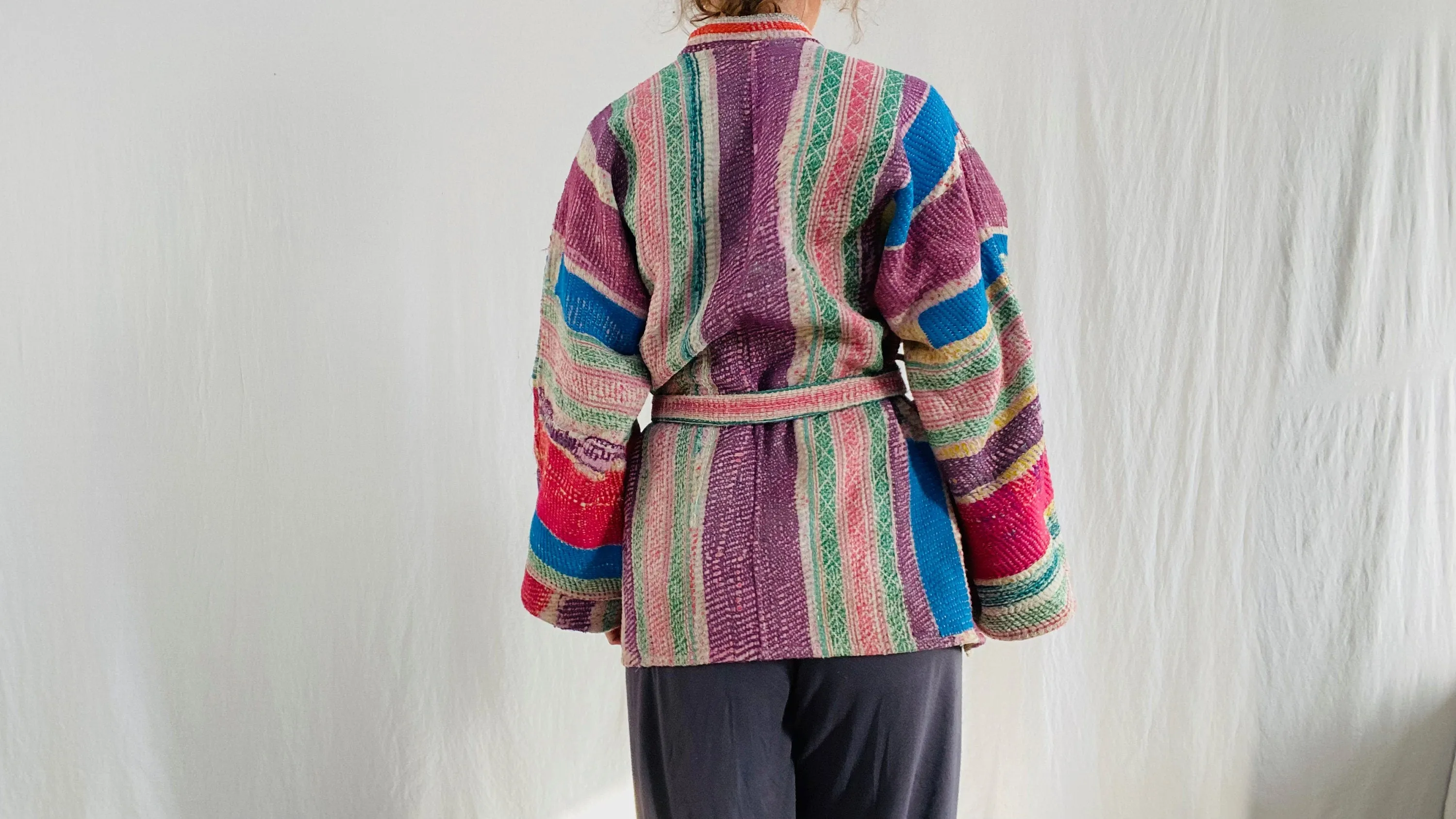 Vintage Kantha Wrap Jacket. 0373