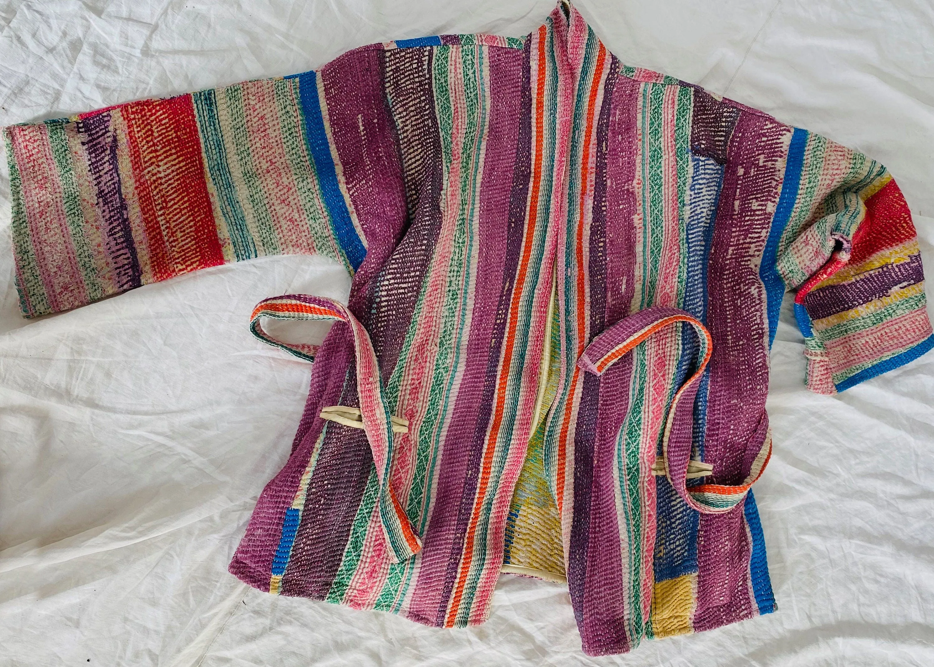Vintage Kantha Wrap Jacket. 0373