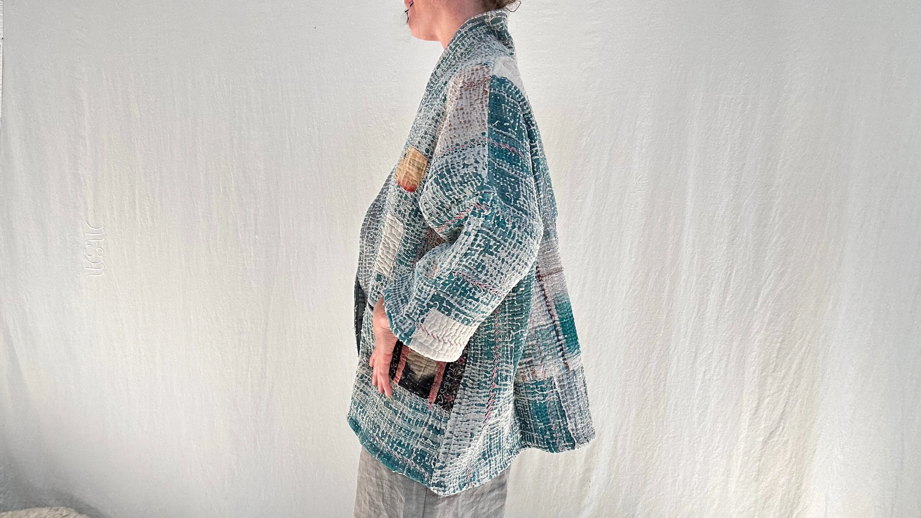Vintage Kantha Wrap Jacket. 0563
