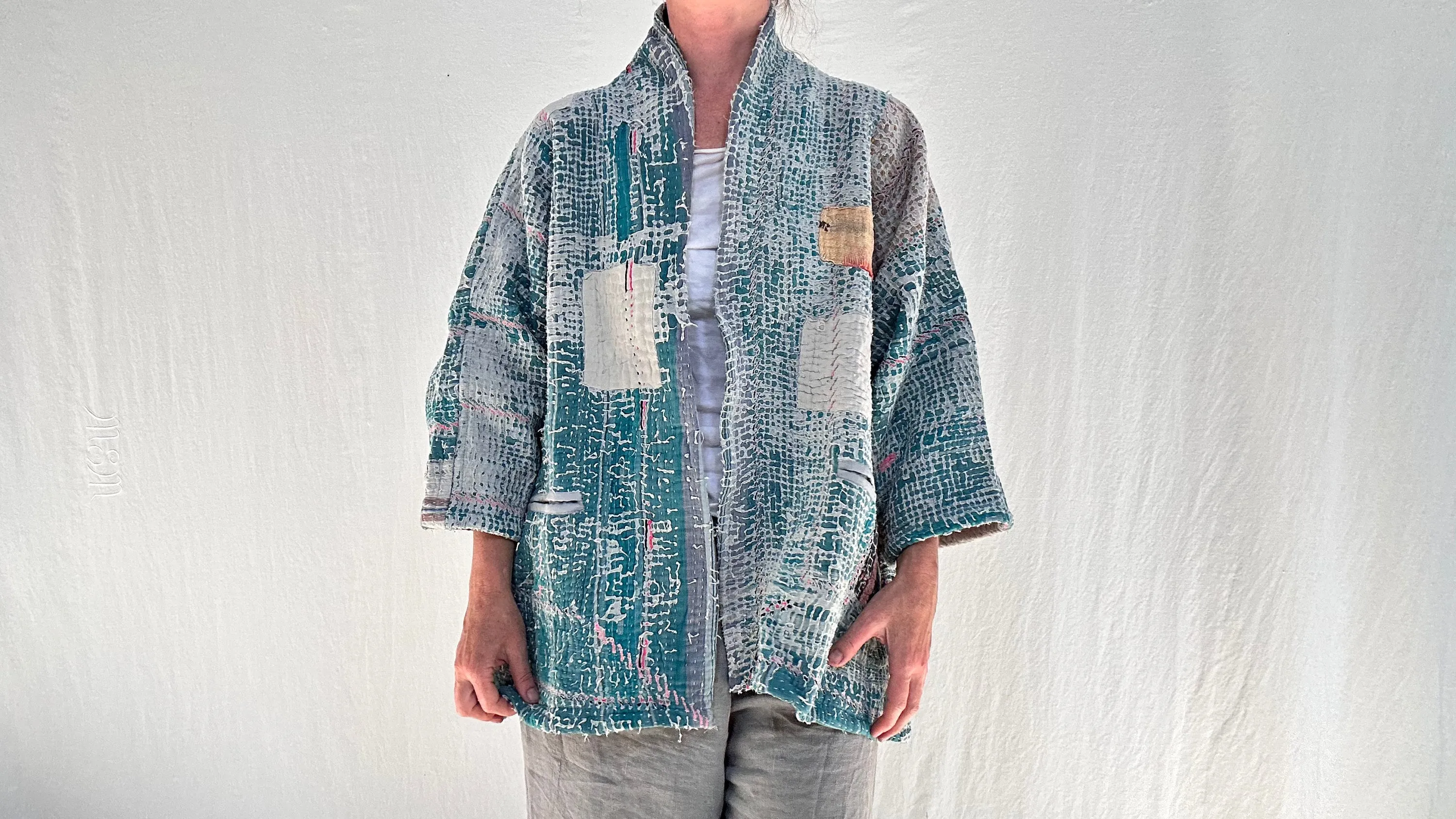 Vintage Kantha Wrap Jacket. 0563